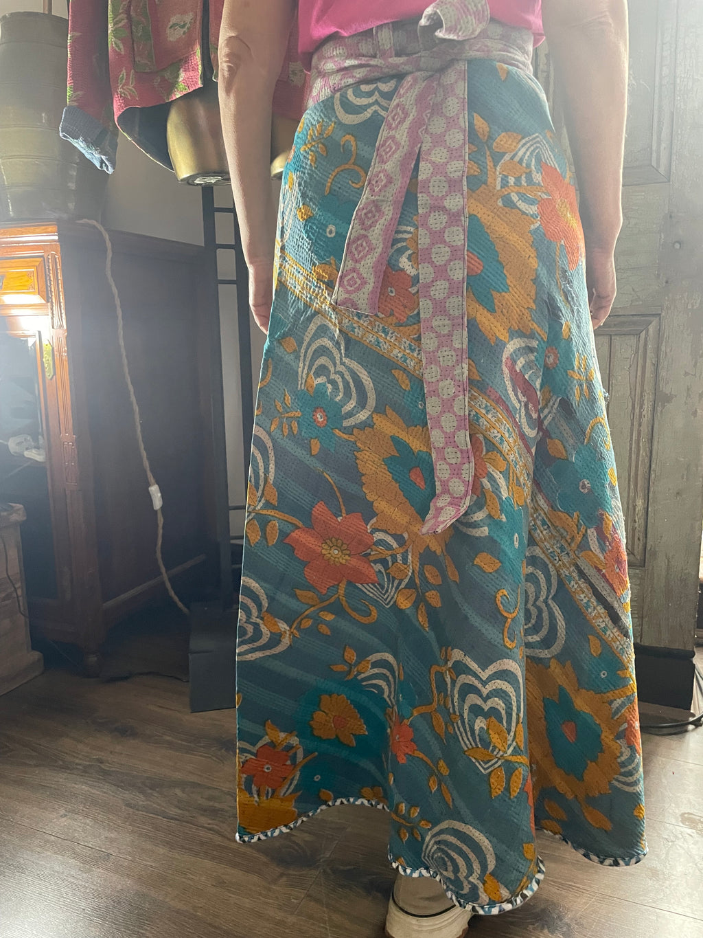 Kantha Reversible Wrap Around Skirts (Size 8-12)