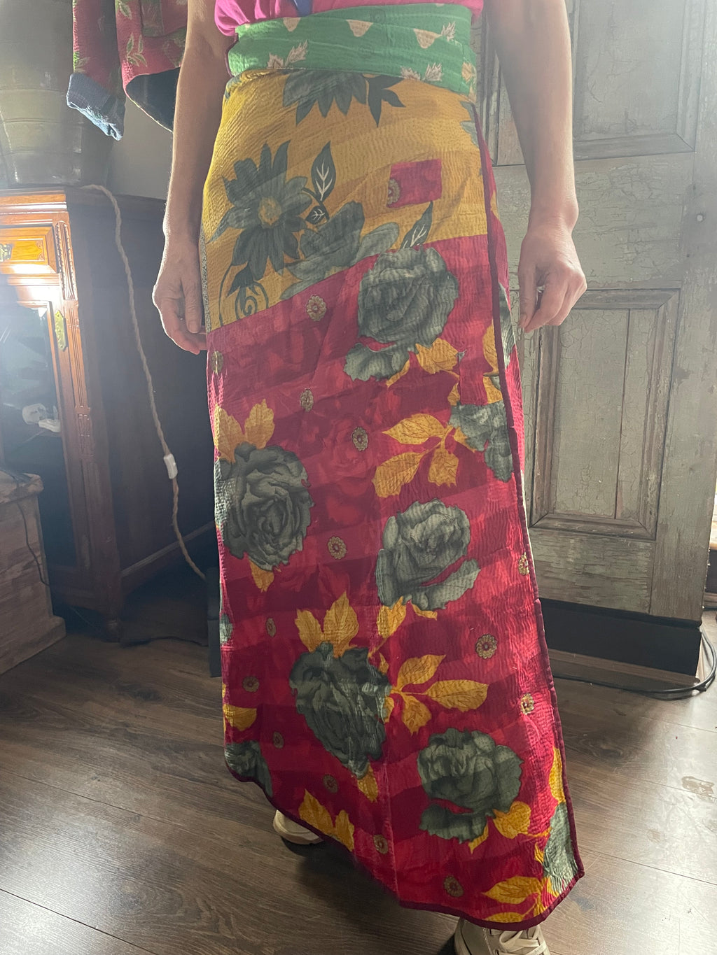 Kantha Reversible Wrap Around Skirts (Size 8-12)