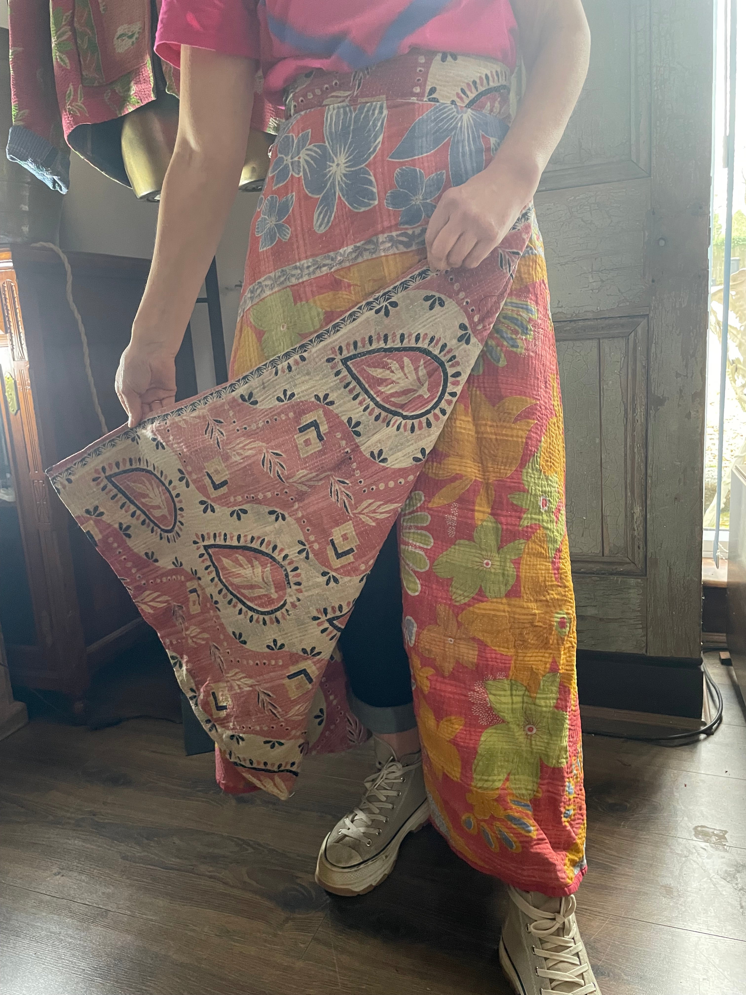 Kantha Reversible Wrap Around Skirts (Size 8-12)