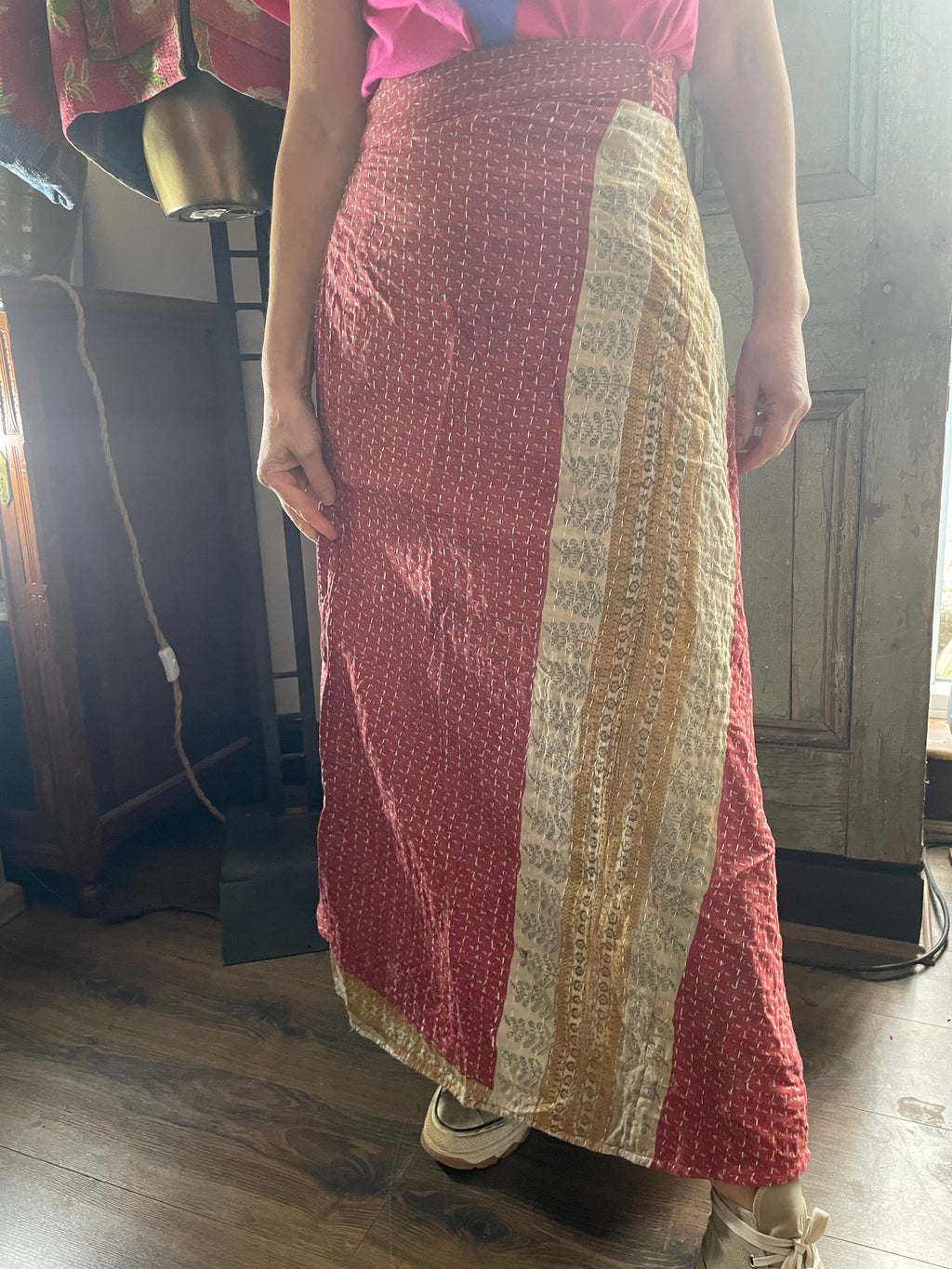 Kantha Reversible Wrap Around Skirts (Size 8-12)