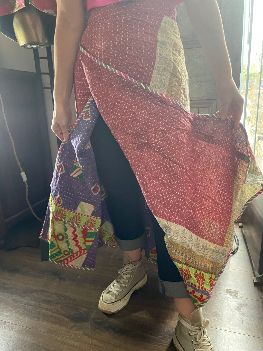 Kantha Reversible Wrap Around Skirts (Size 8-12)
