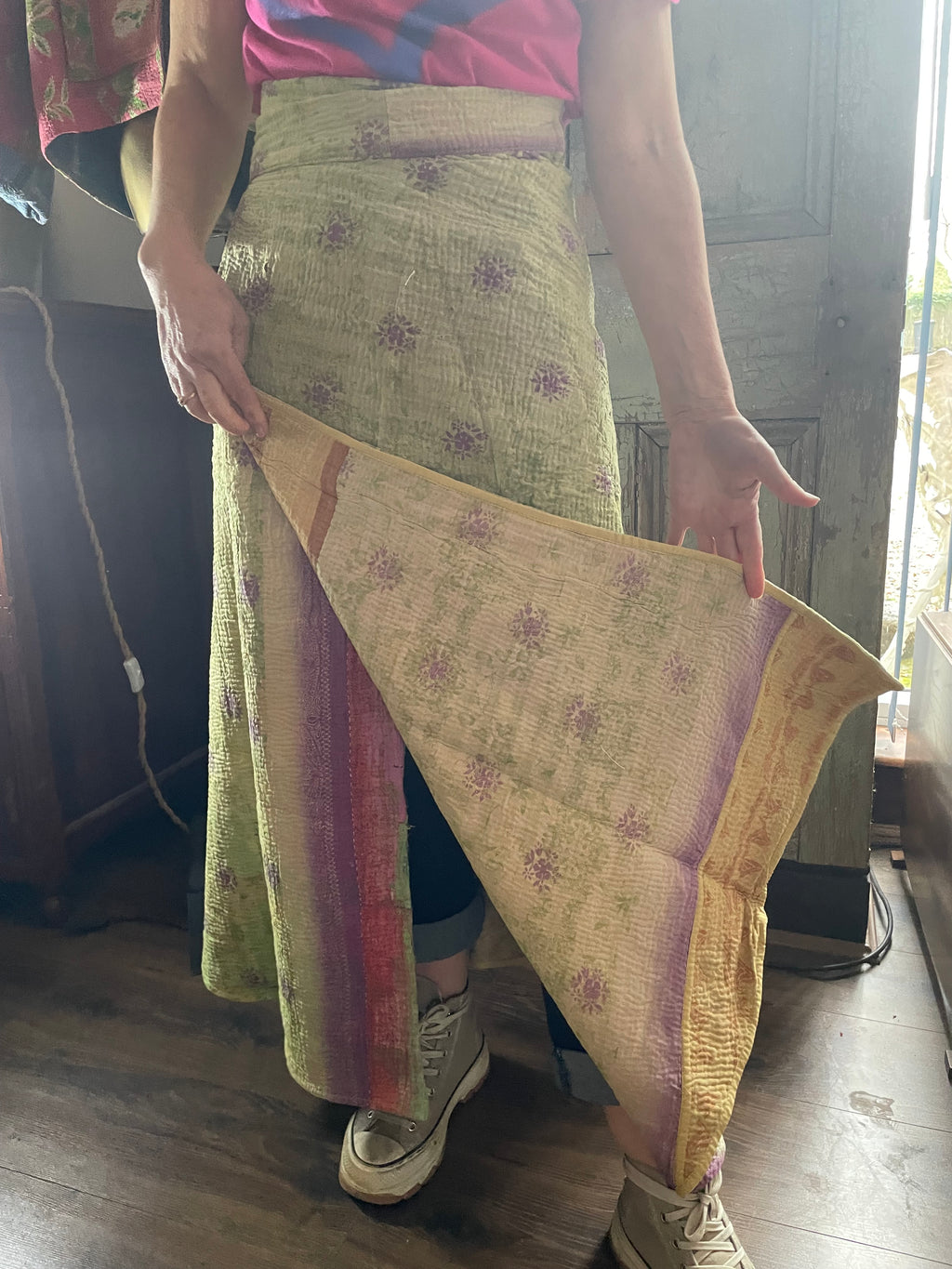 Kantha Reversible Wrap Around Skirts (Size 8-12)