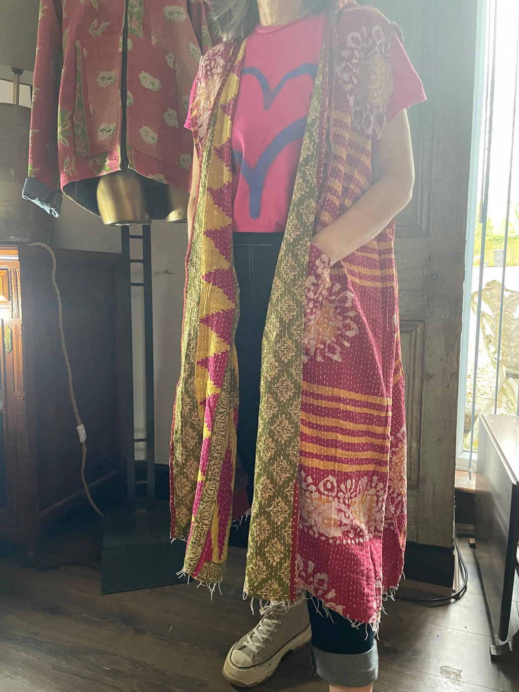 Kantha Hooded Kimono Wrap