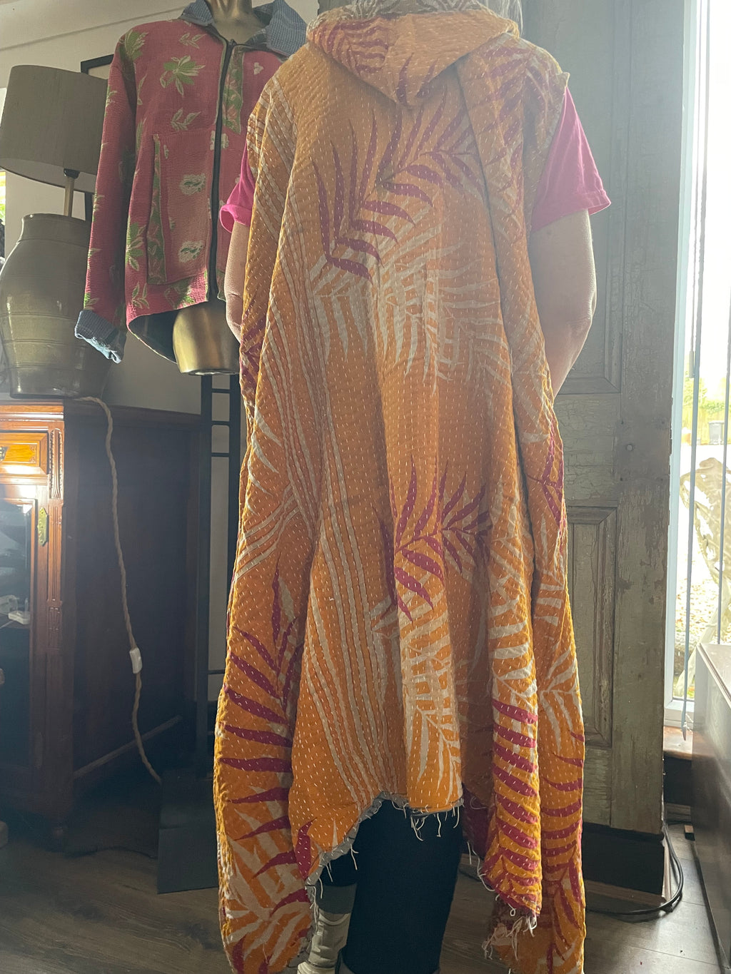 Kantha Hooded Kimono Wrap