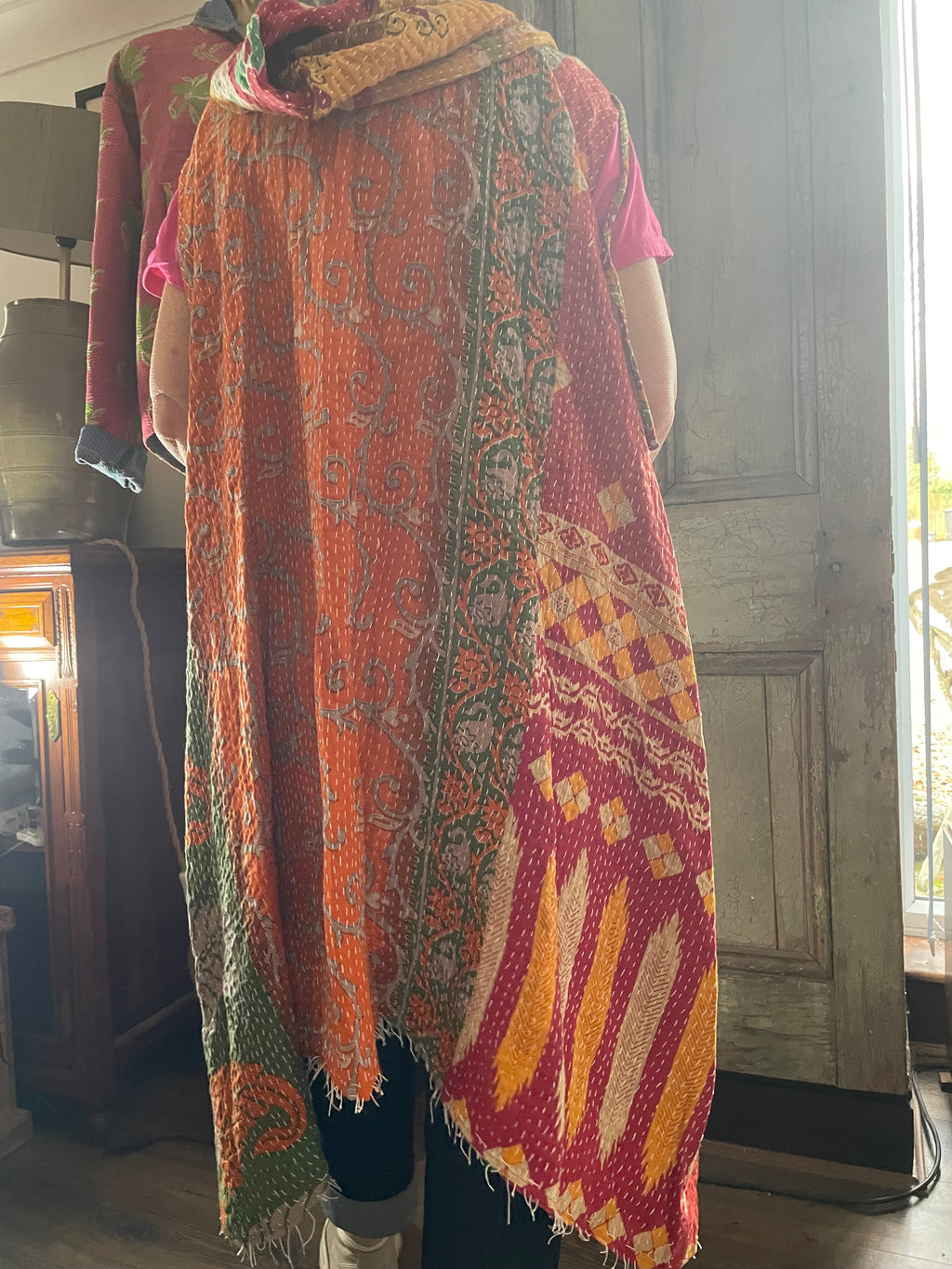 Kantha Hooded Kimono Wrap