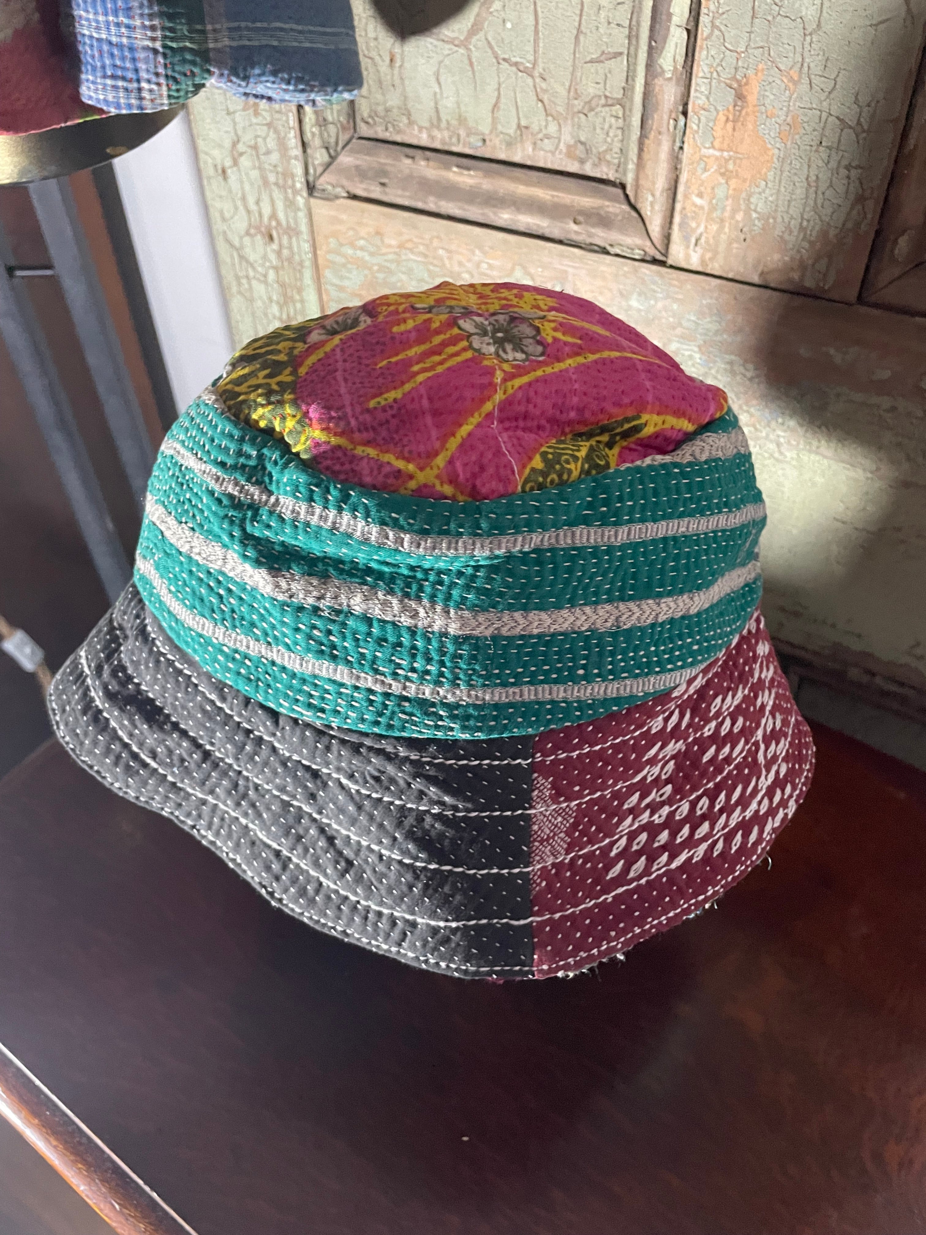 Reversible Kantha Bucket Hat