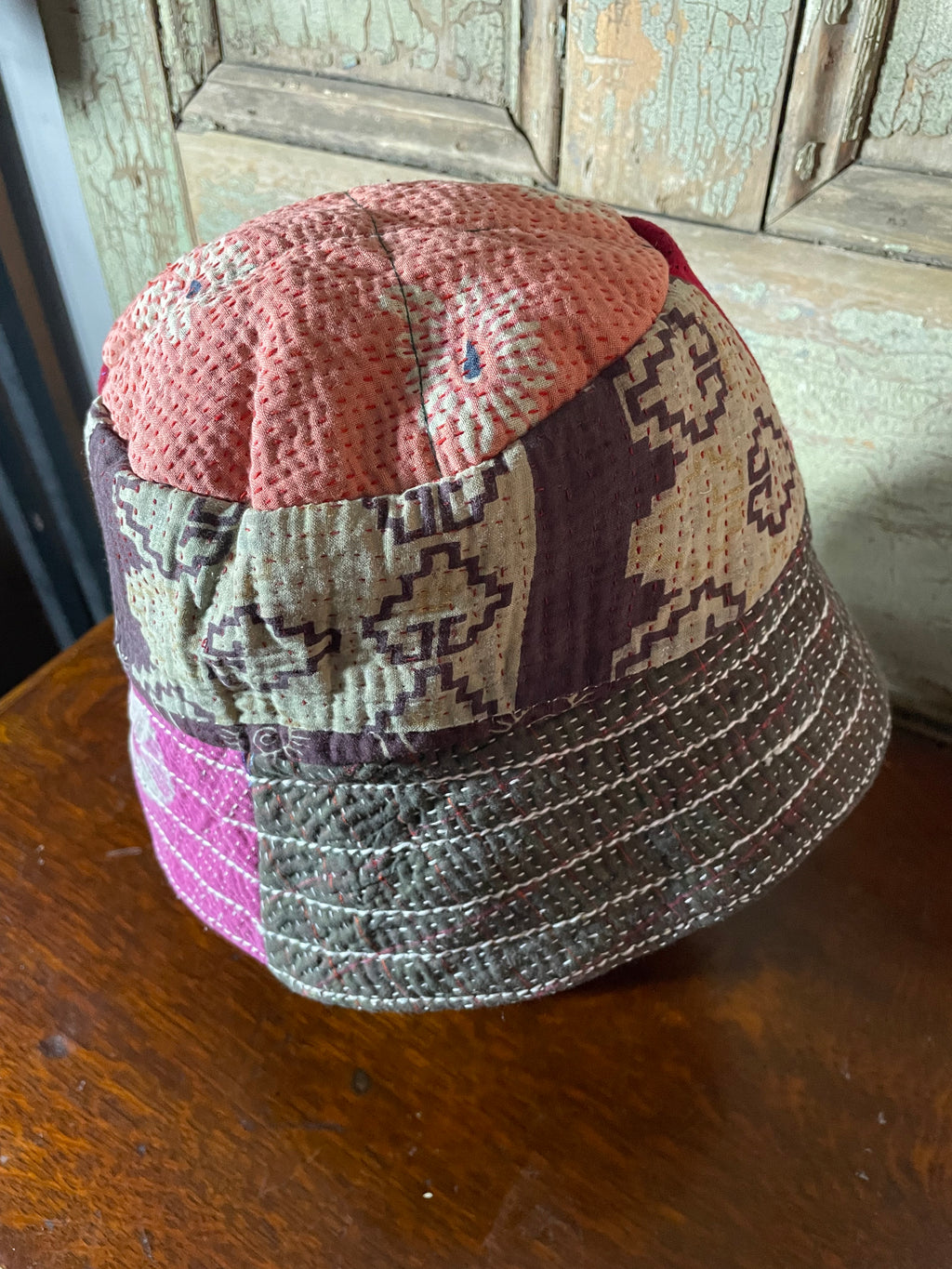 Reversible Kantha Bucket Hat