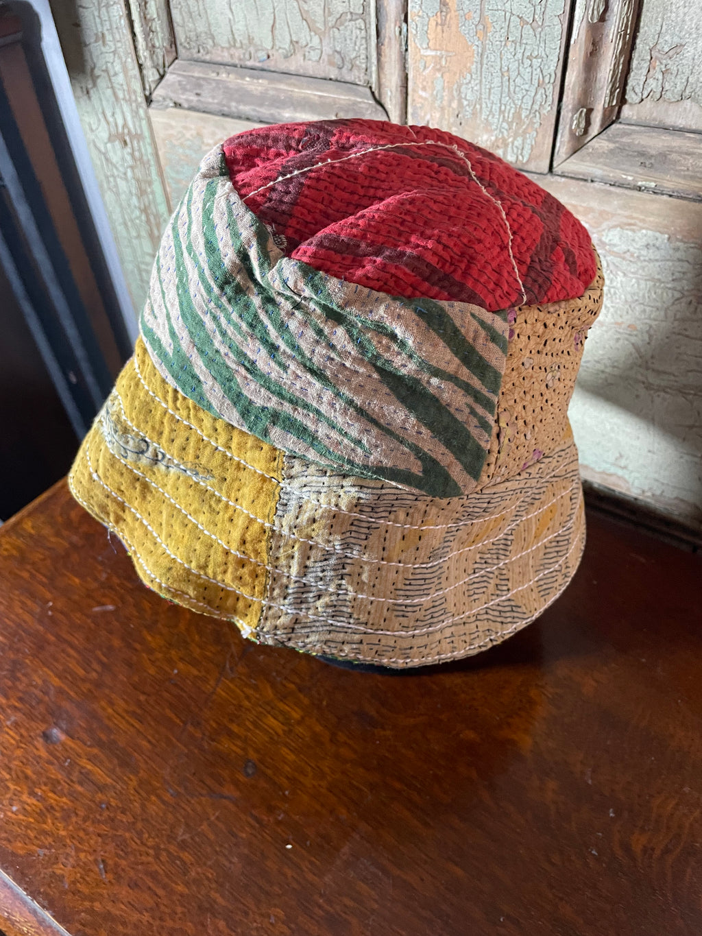 Reversible Kantha Bucket Hat