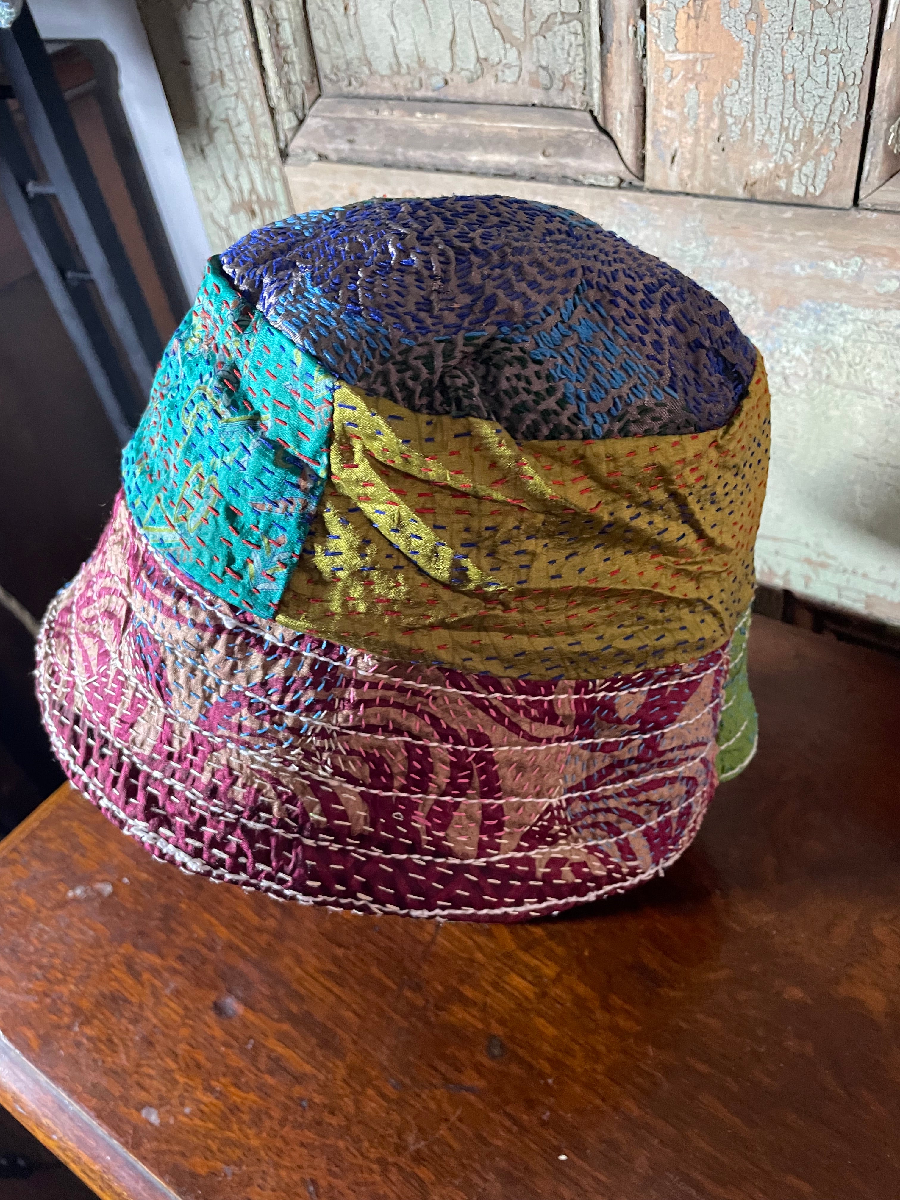 Reversible Kantha Bucket Hat