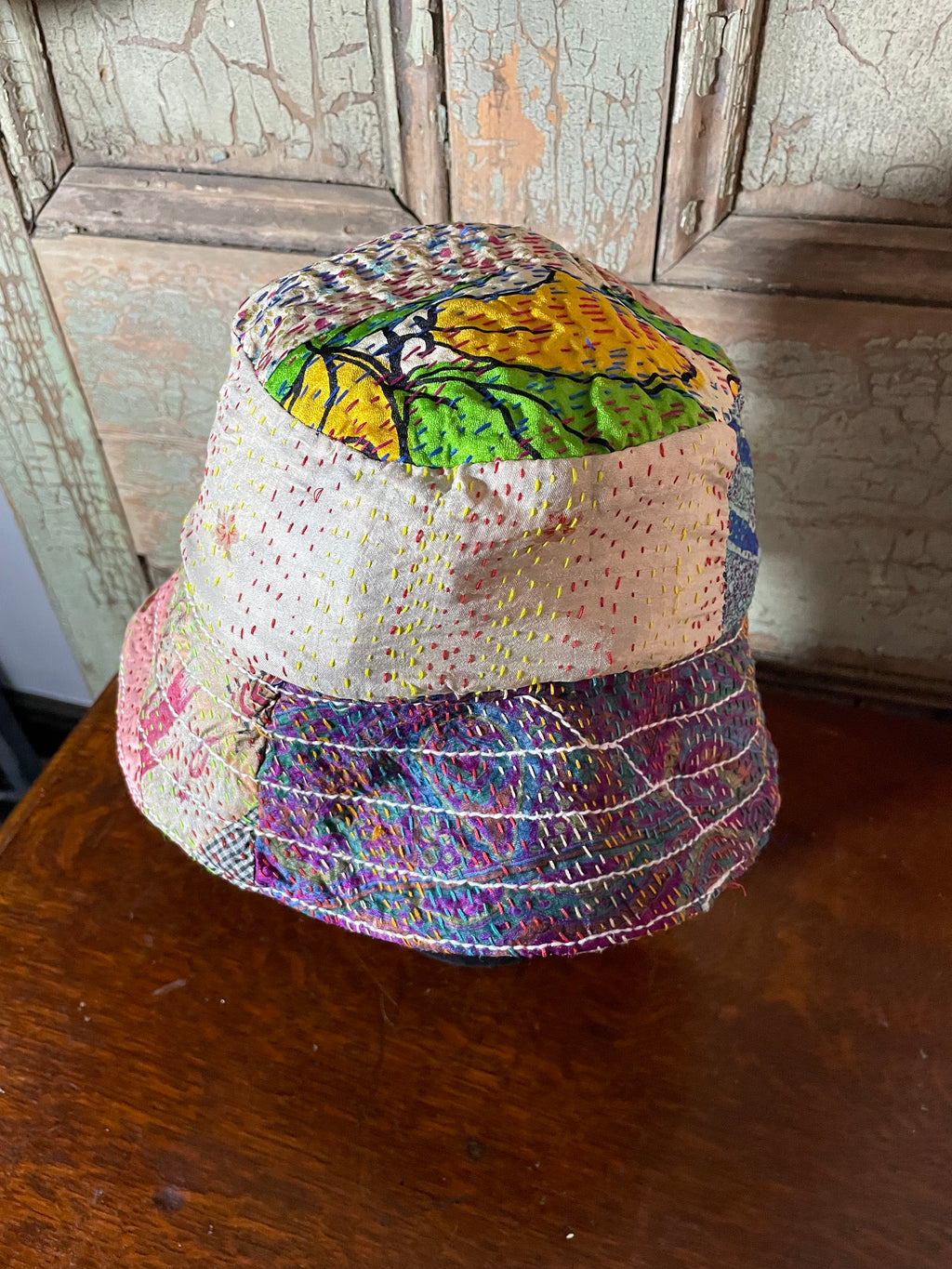 Reversible Kantha Bucket Hat