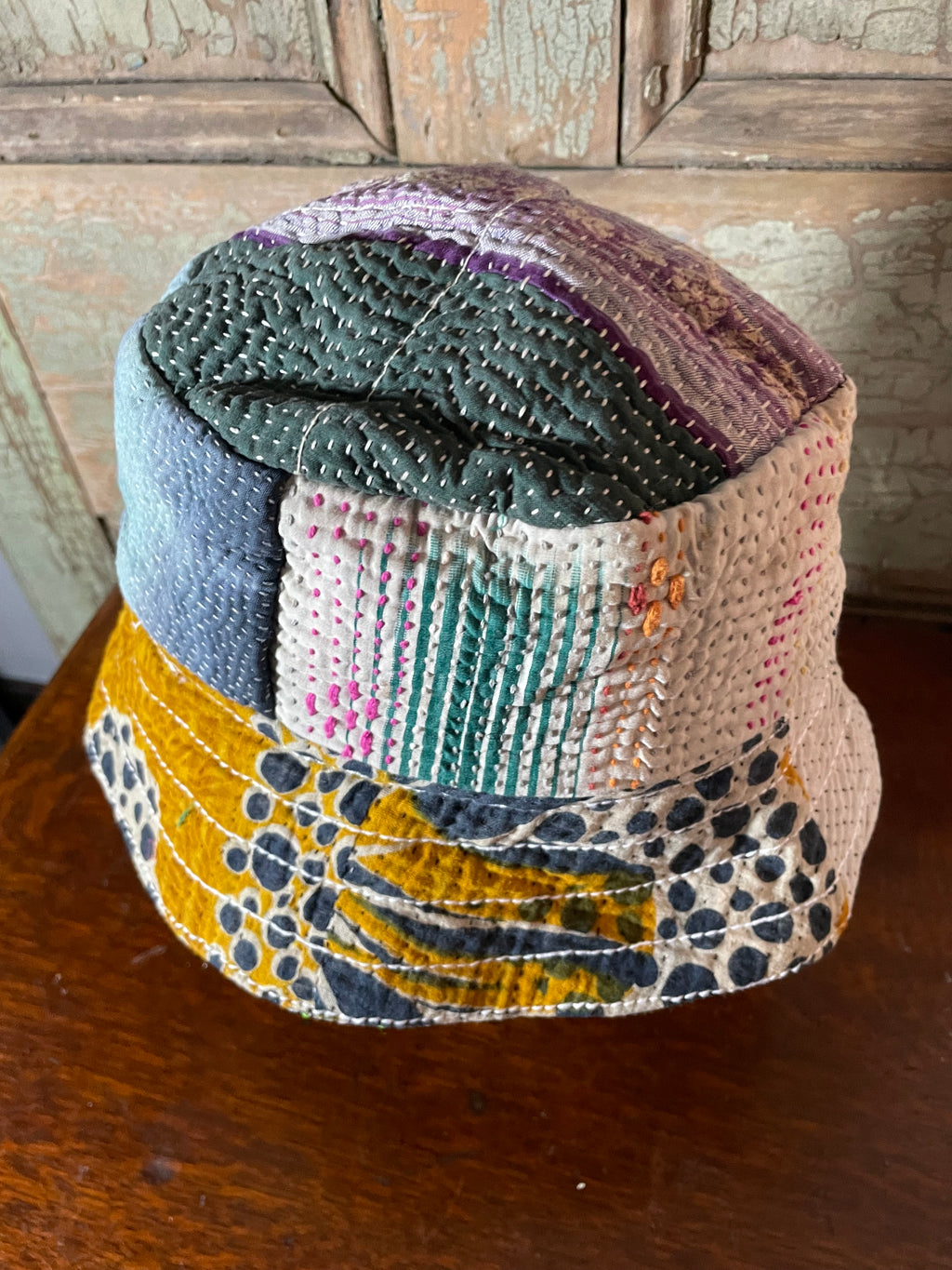 Reversible Kantha Bucket Hat