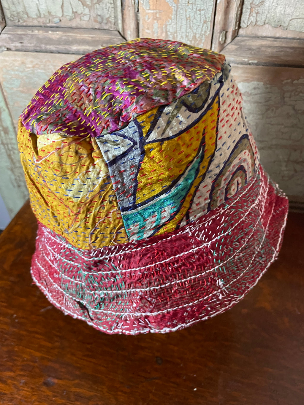 Reversible Kantha Bucket Hat