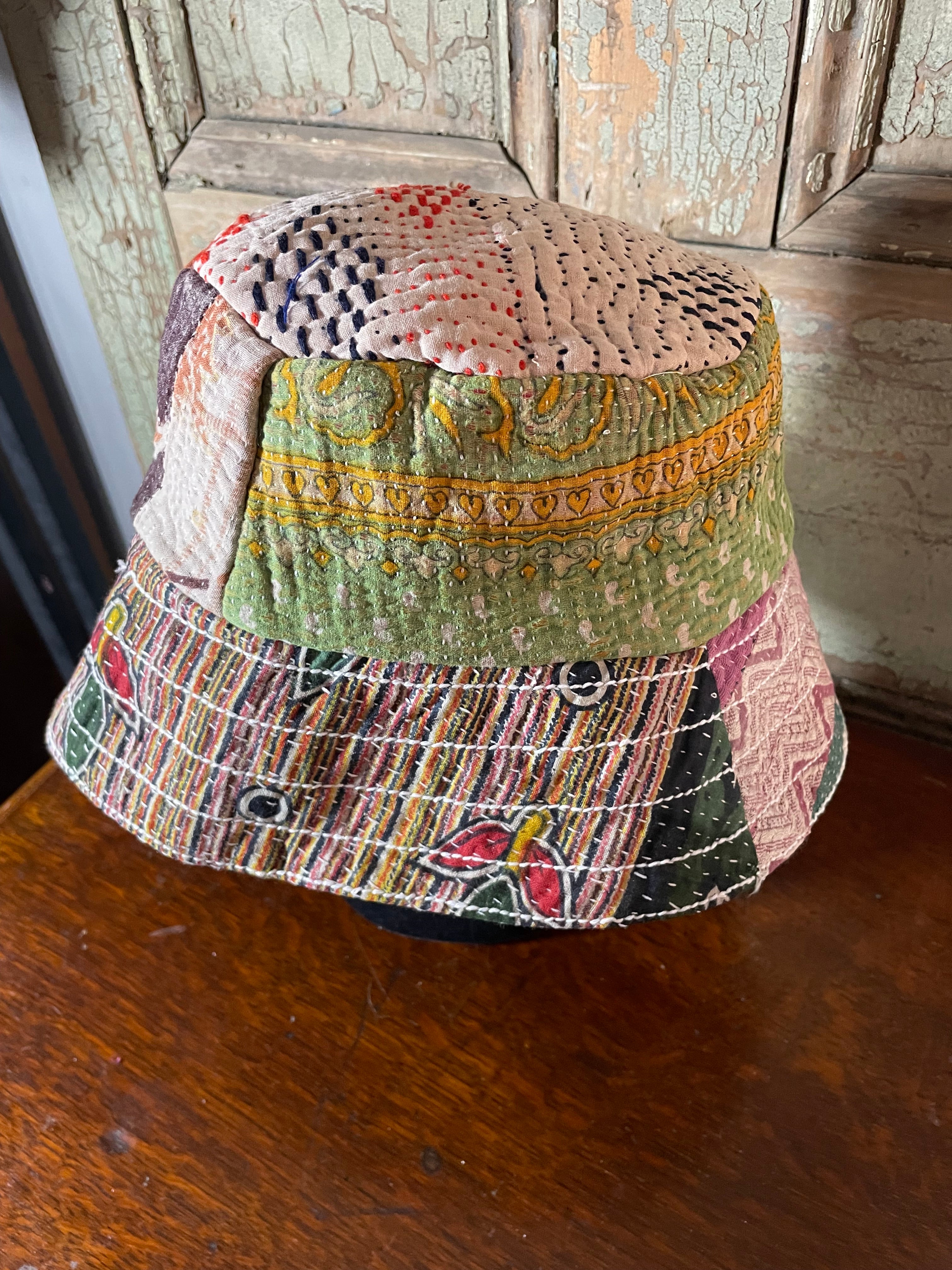 Reversible Kantha Bucket Hat
