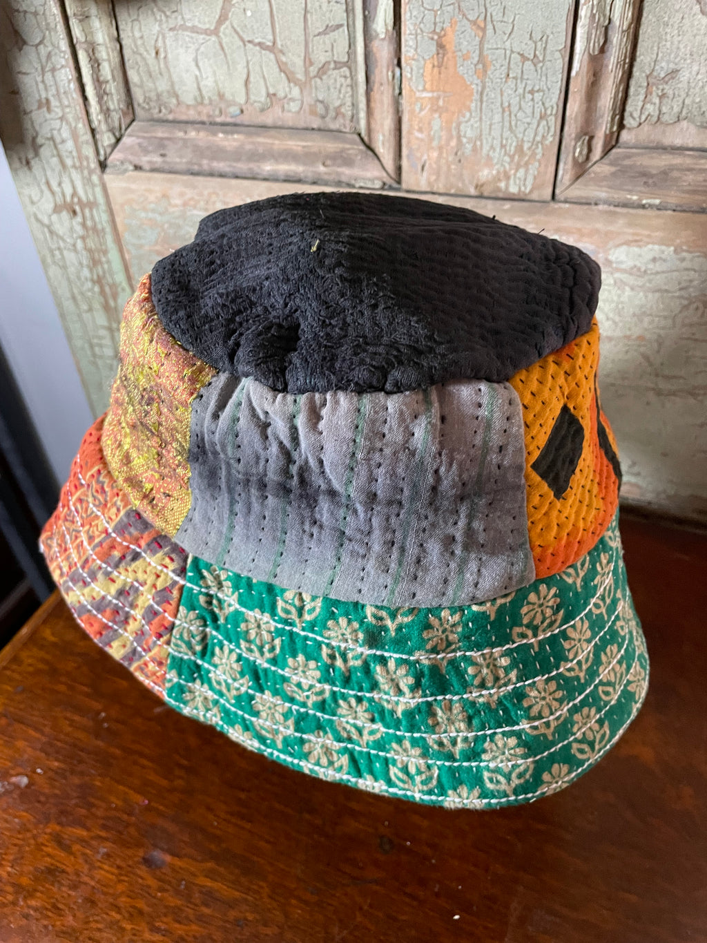 Reversible Kantha Bucket Hat