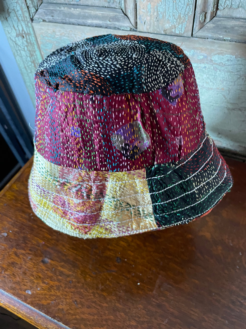 Reversible Kantha Bucket Hat