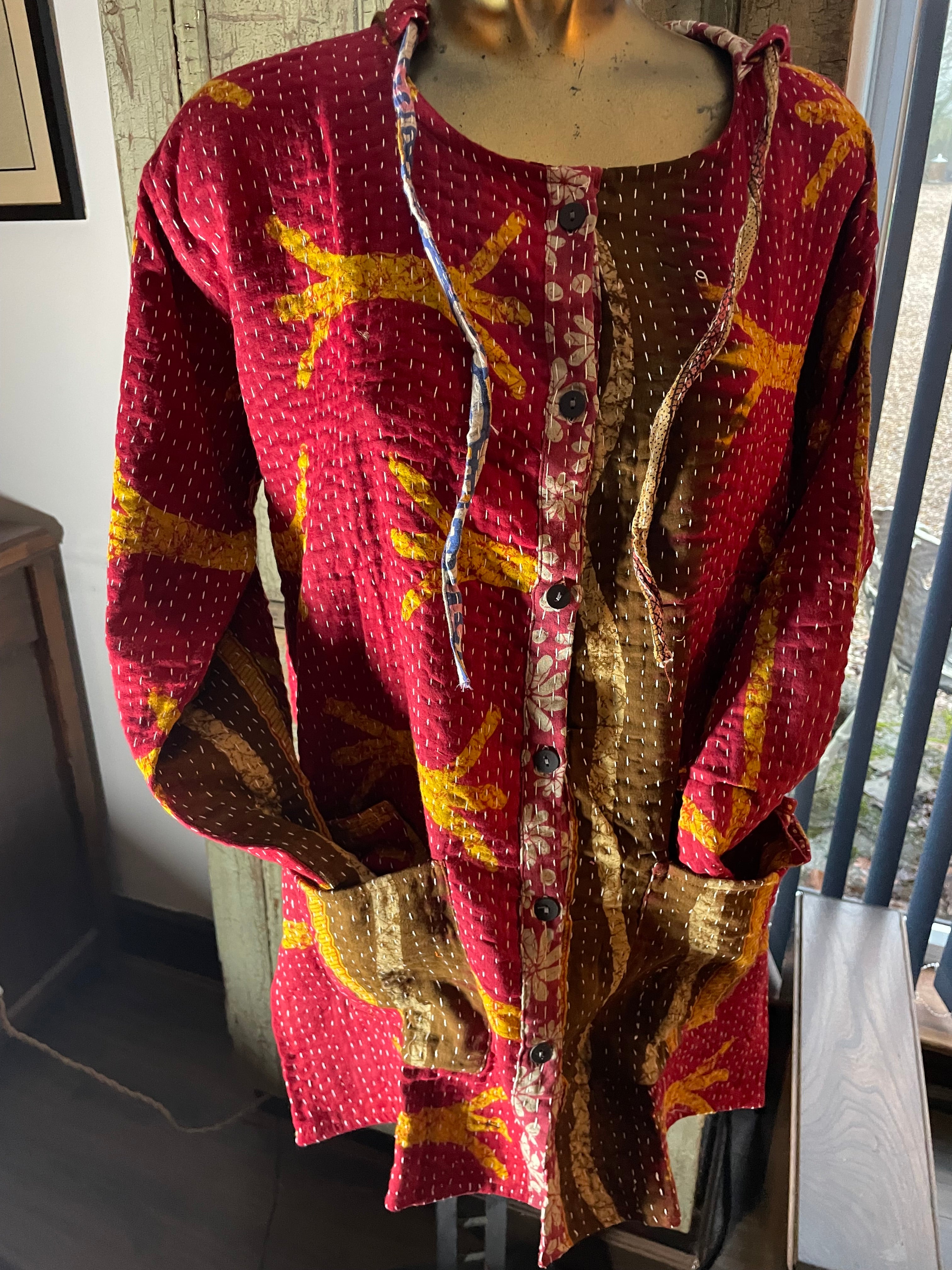 Stitched Buttoned Kantha Jacket