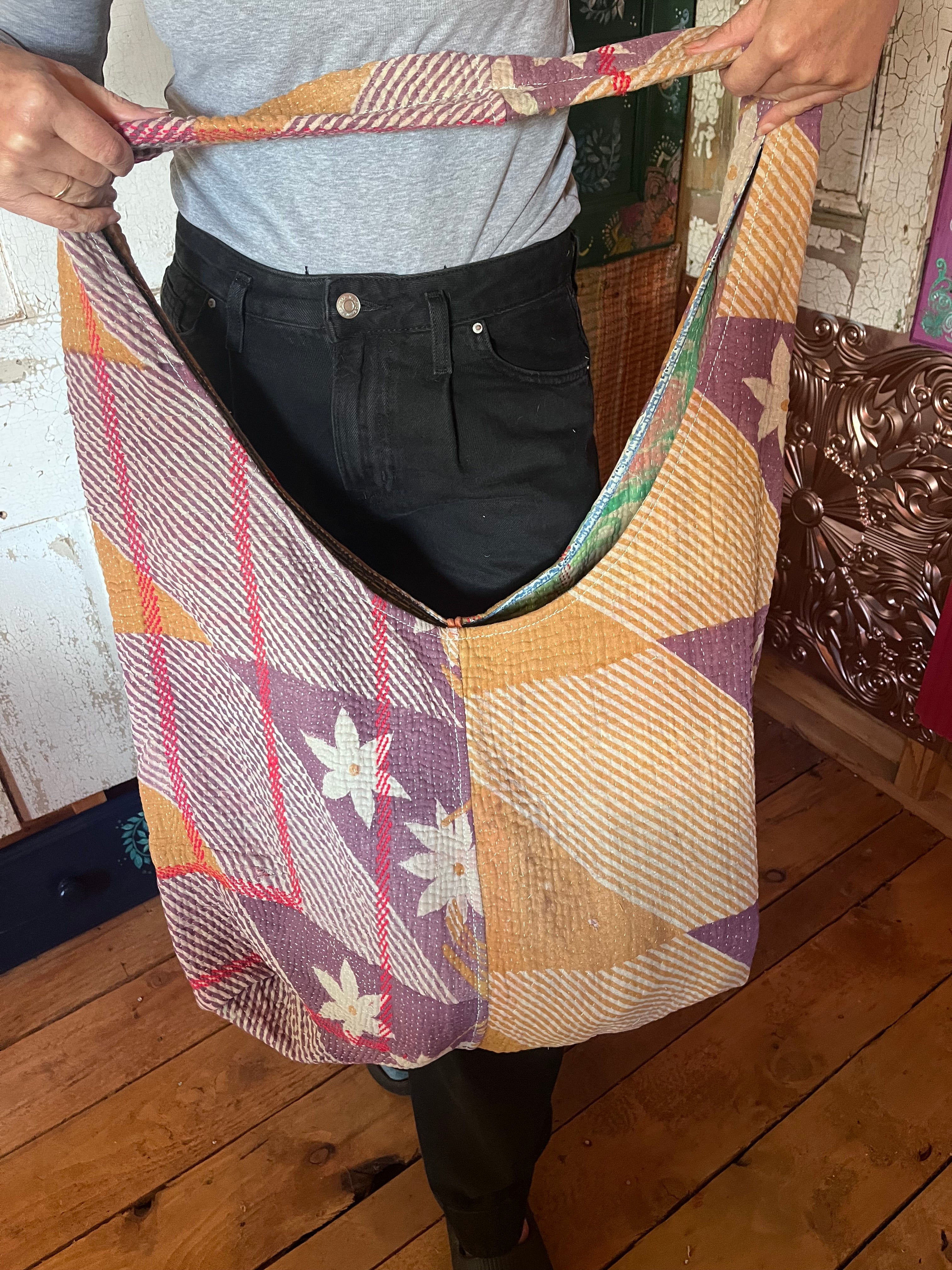 Kantha Crossbody Weekend Bag