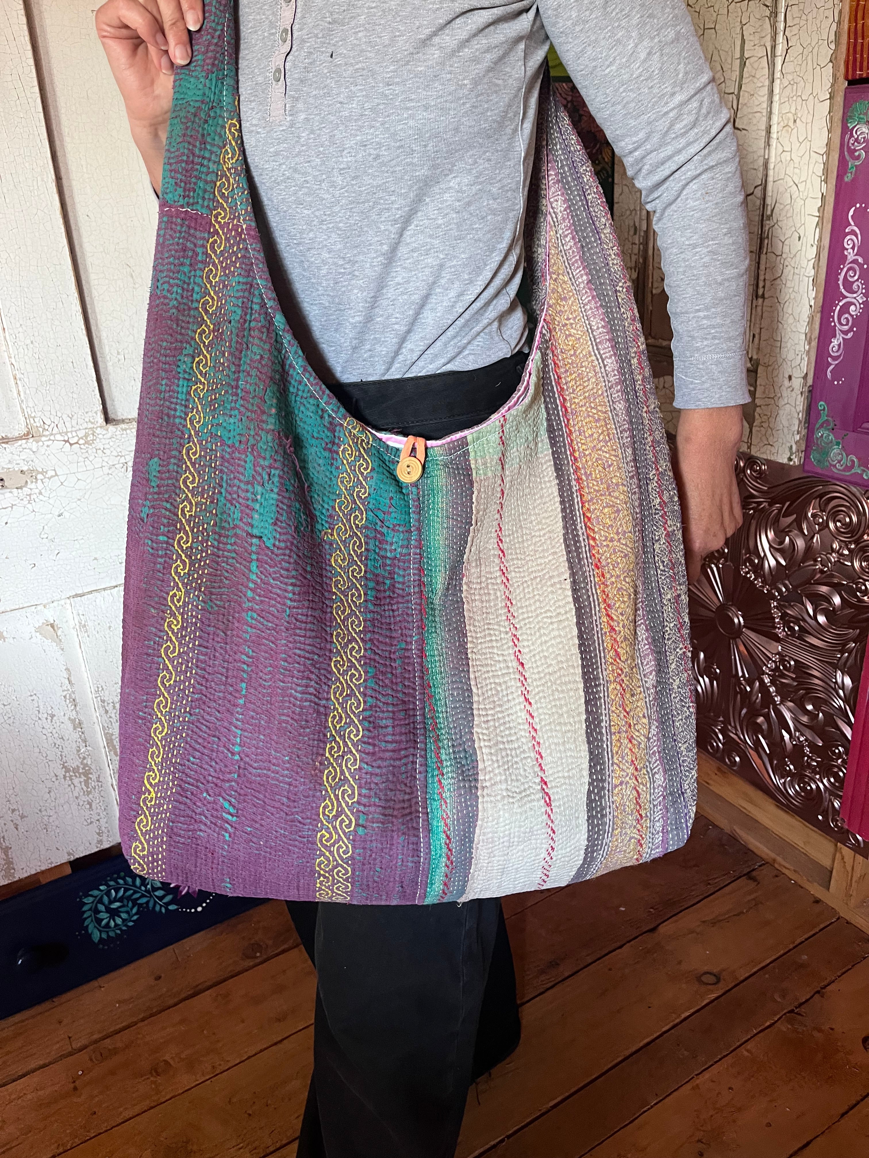 Kantha Crossbody Weekend Bag