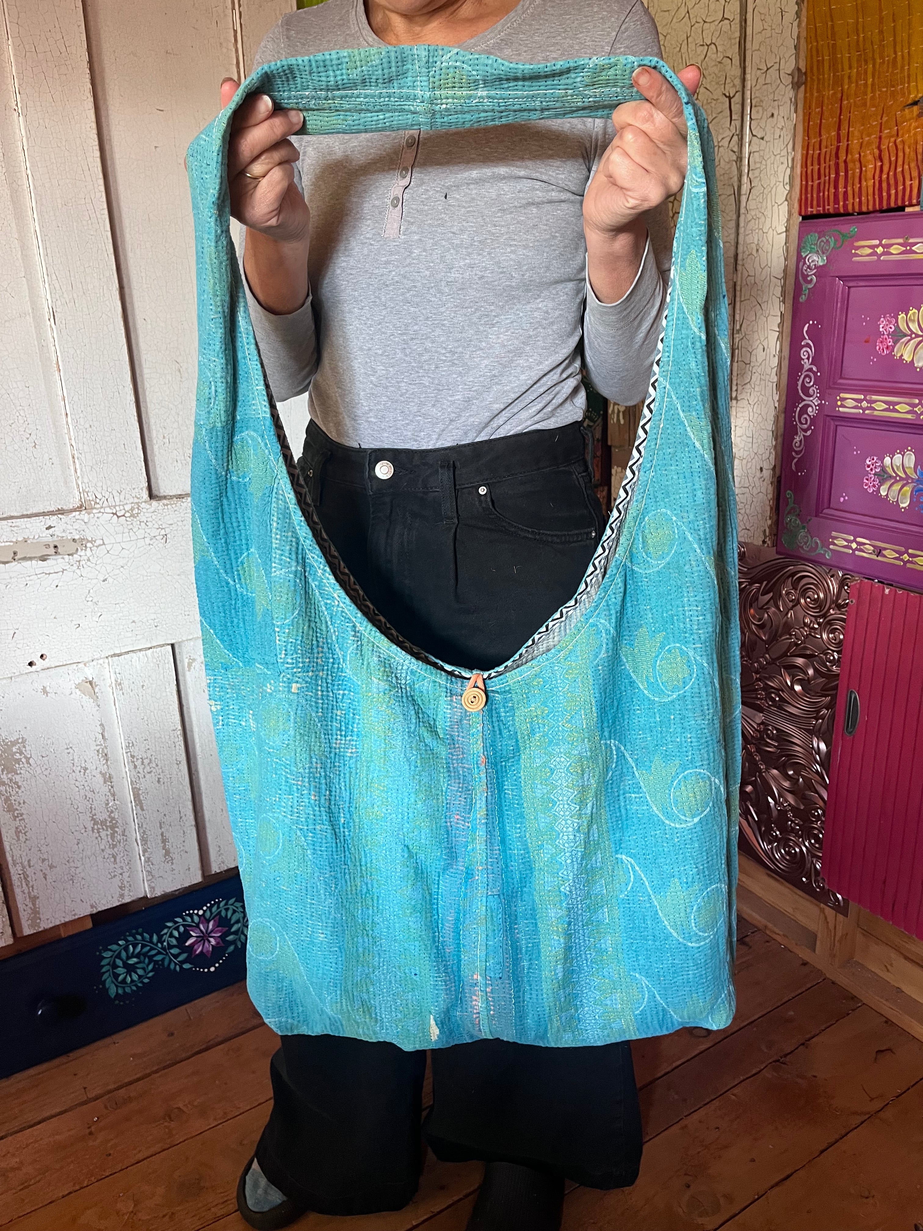 Kantha Crossbody Weekend Bag