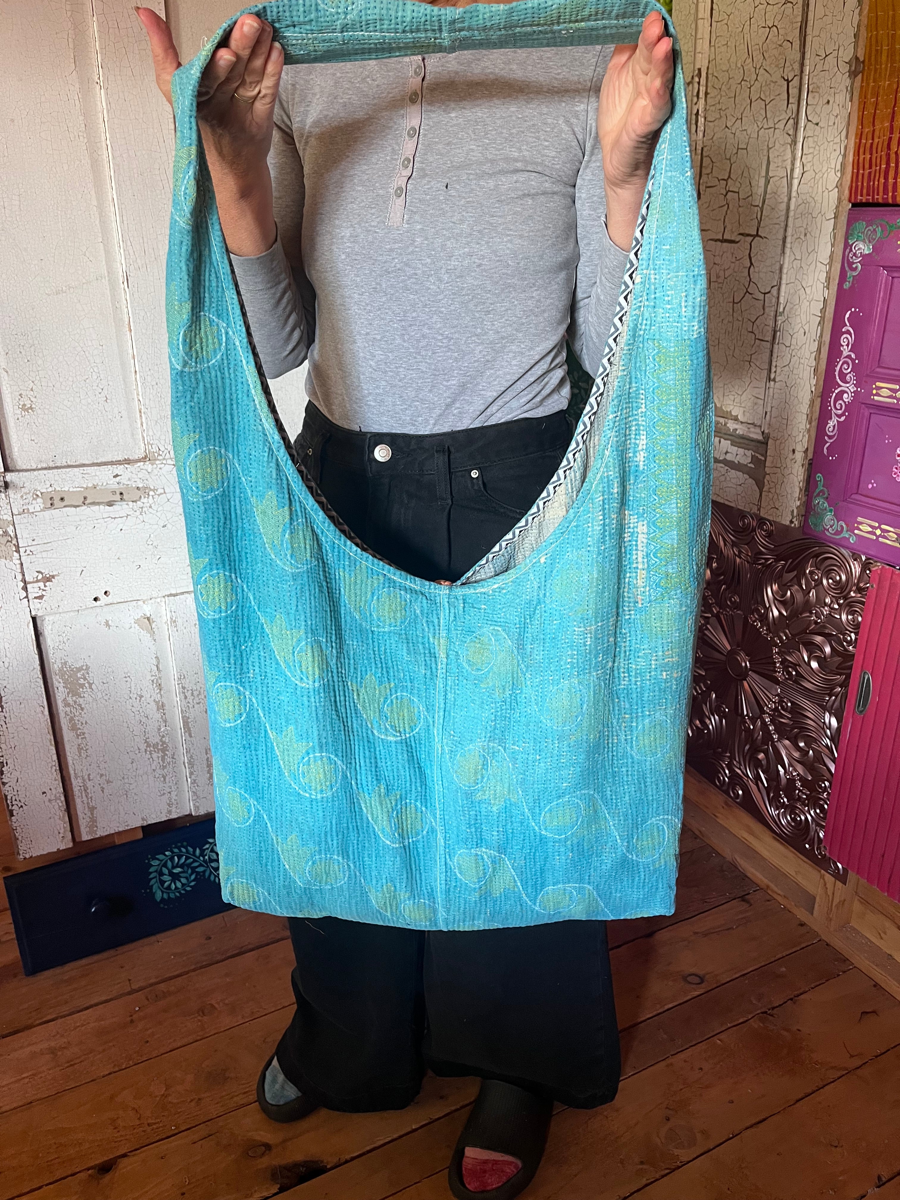 Kantha Crossbody Weekend Bag