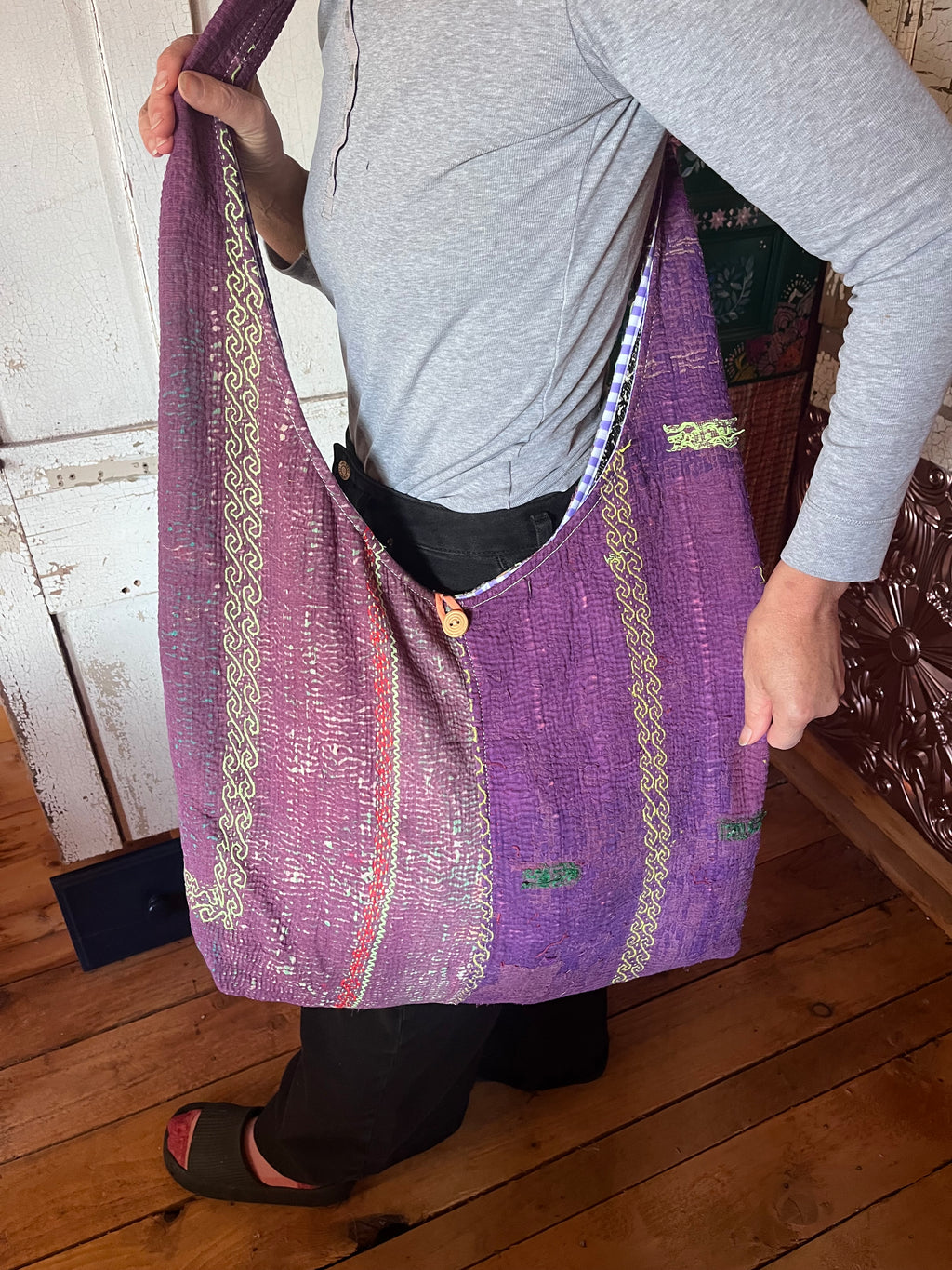 Kantha Crossbody Weekend Bag