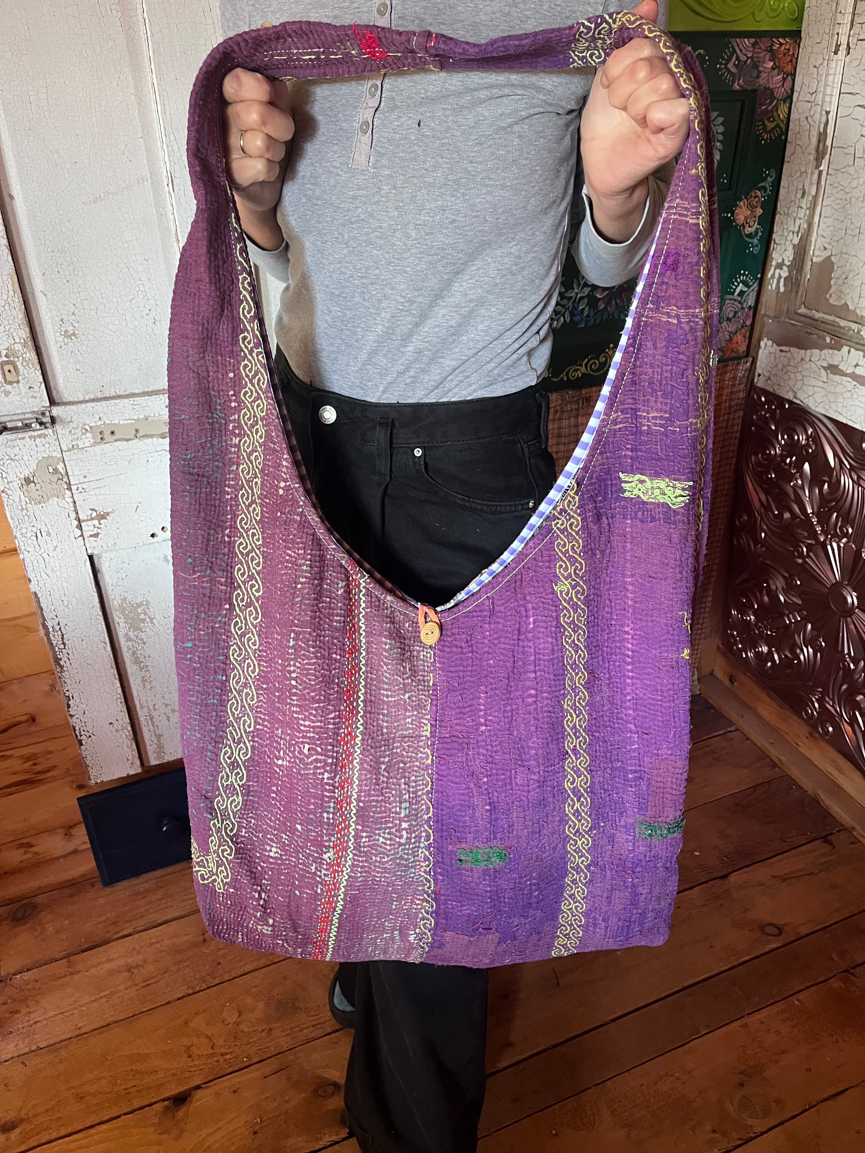 Kantha Crossbody Weekend Bag