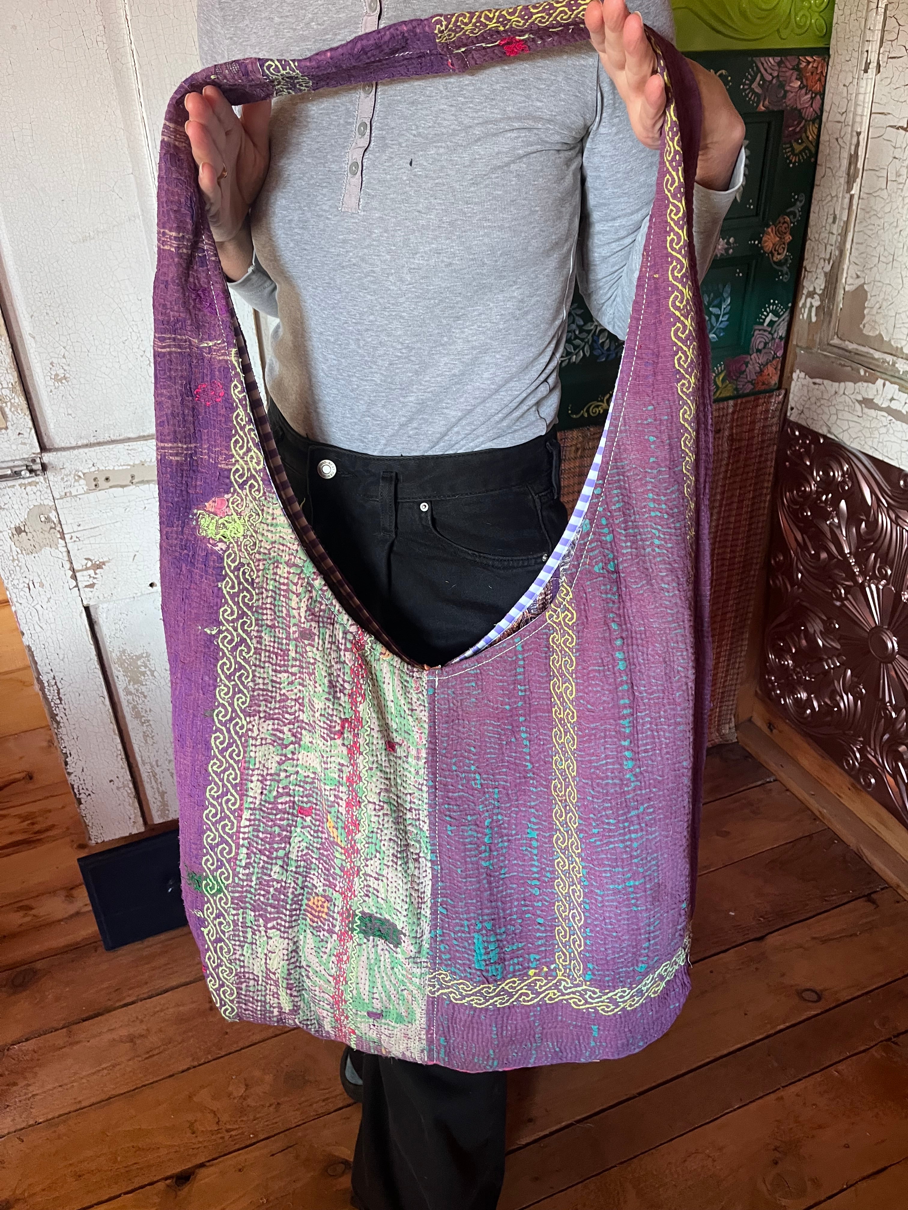 Kantha Crossbody Weekend Bag