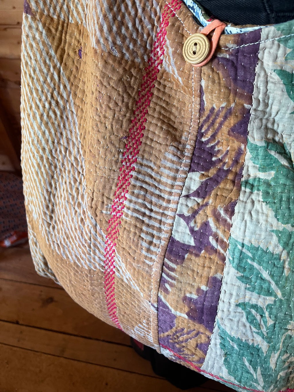 Kantha Crossbody Weekend Bag