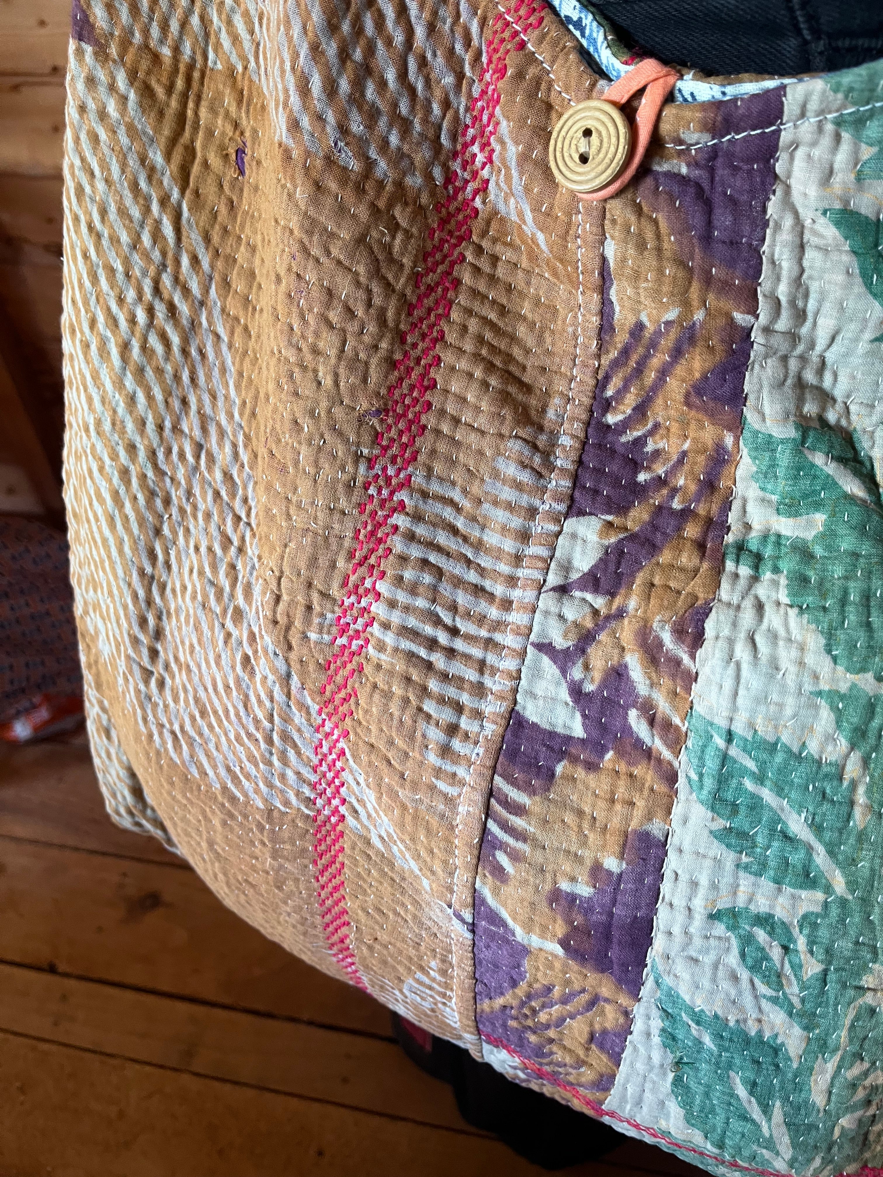 Kantha Crossbody Weekend Bag