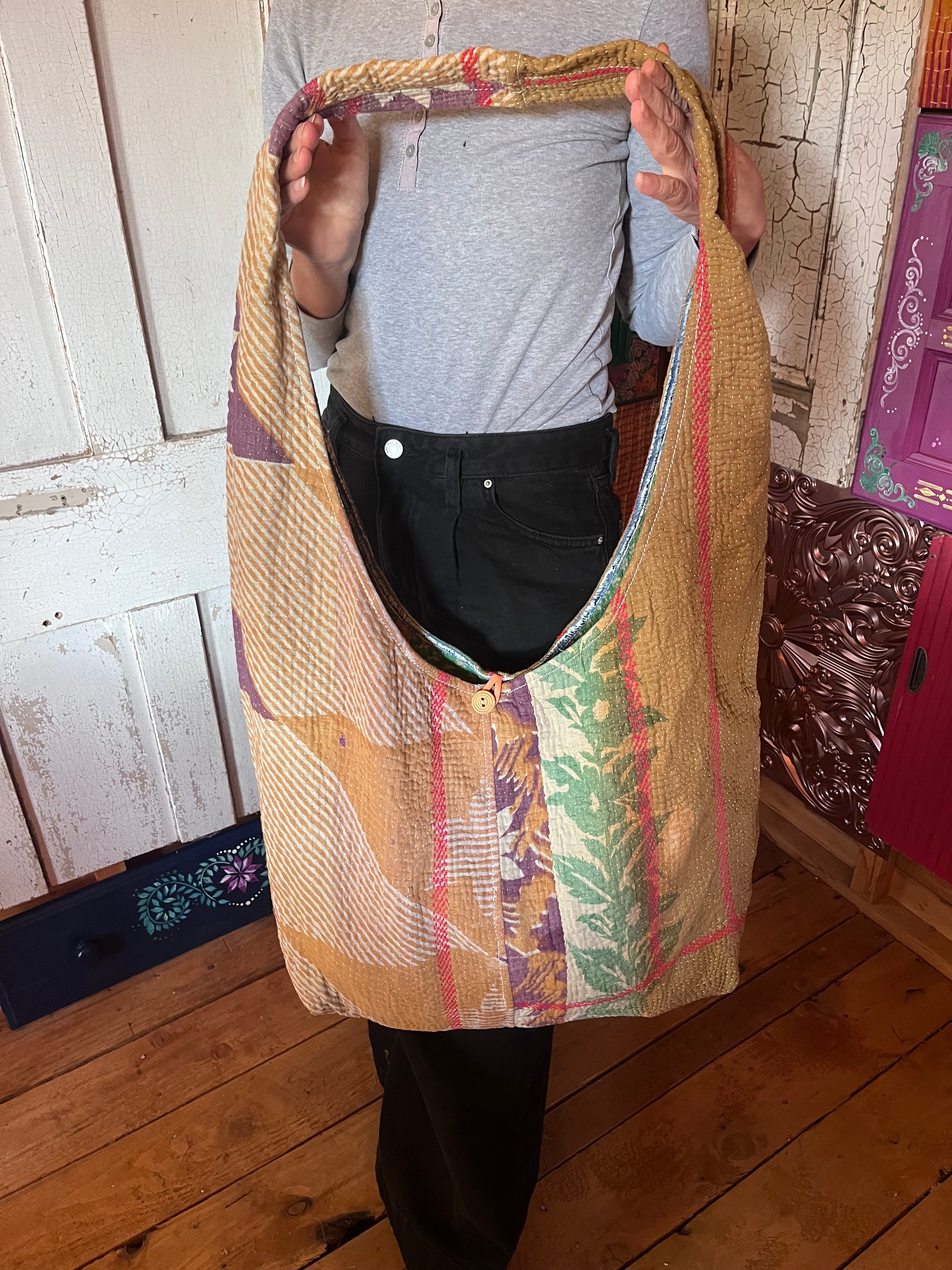Kantha Crossbody Weekend Bag