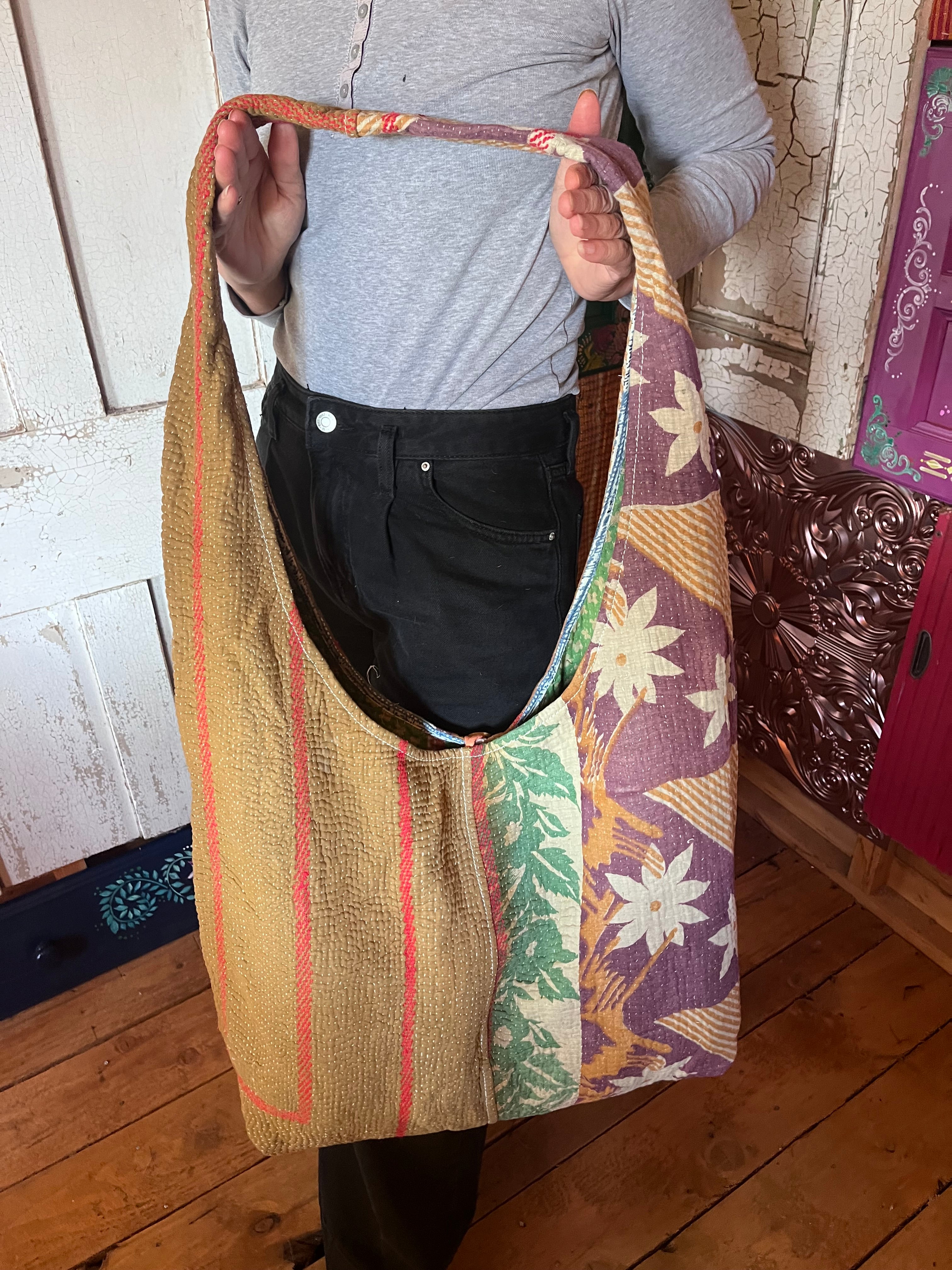 Kantha Crossbody Weekend Bag