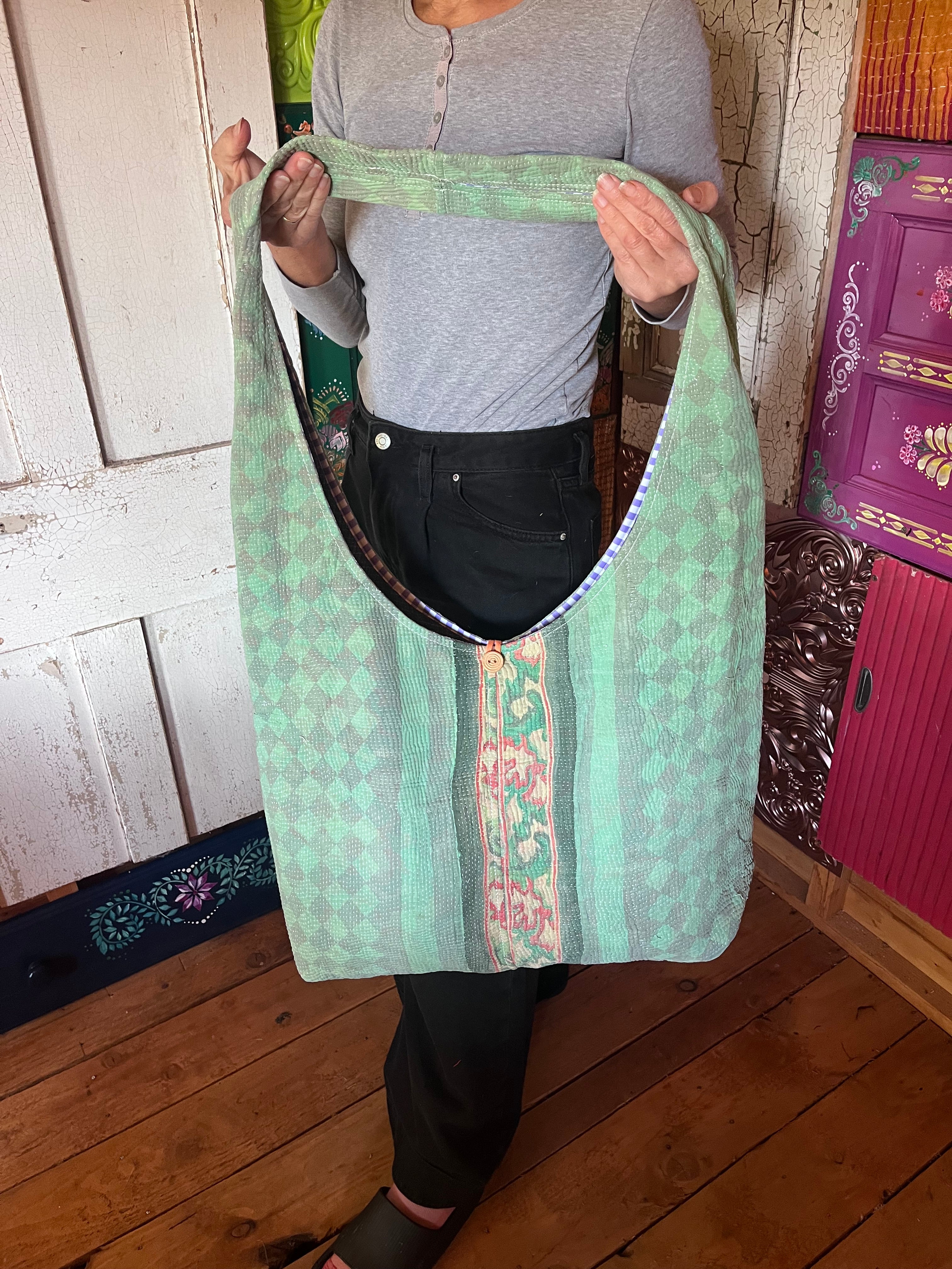 Kantha Crossbody Weekend Bag