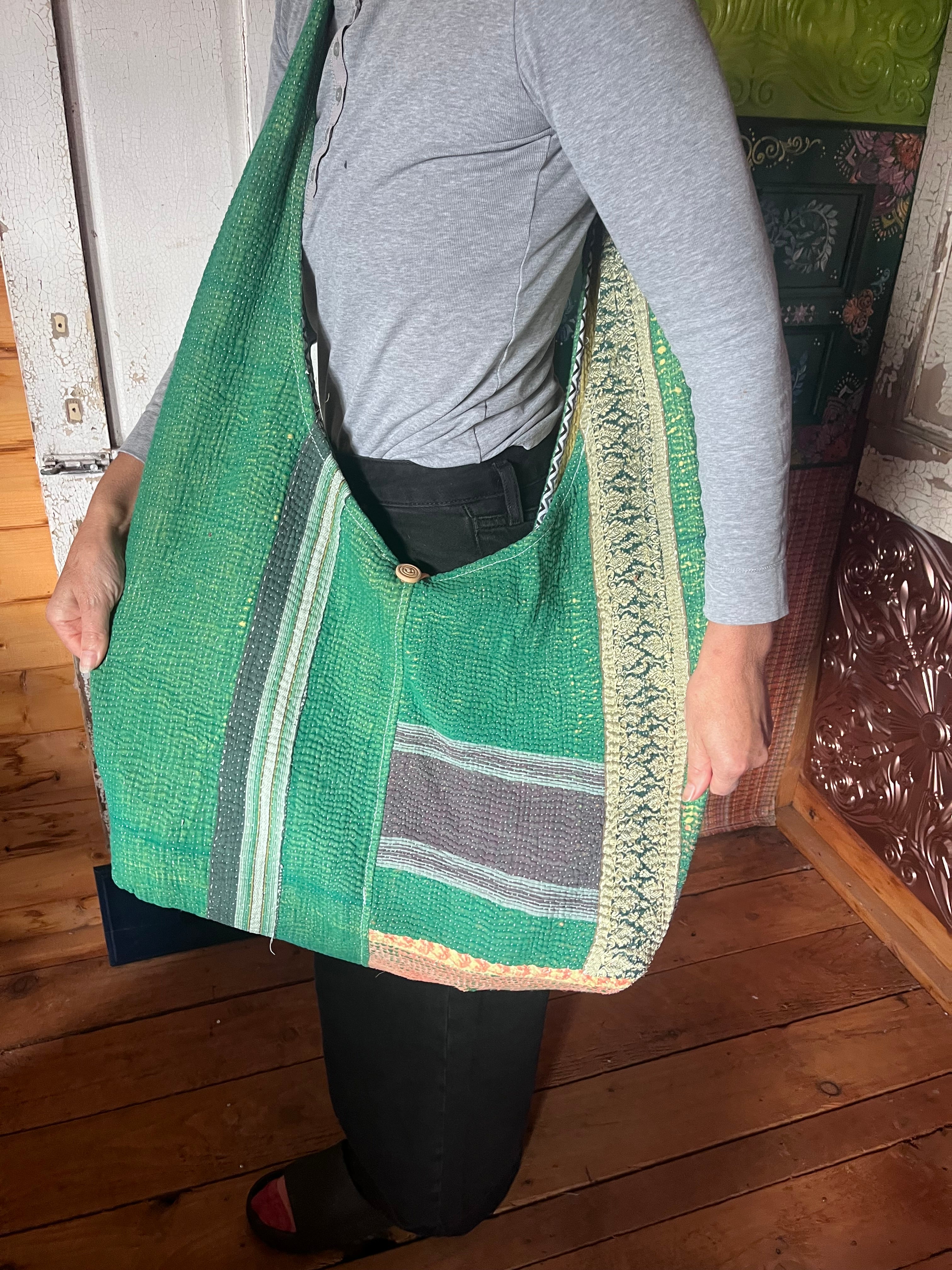Kantha Crossbody Weekend Bag