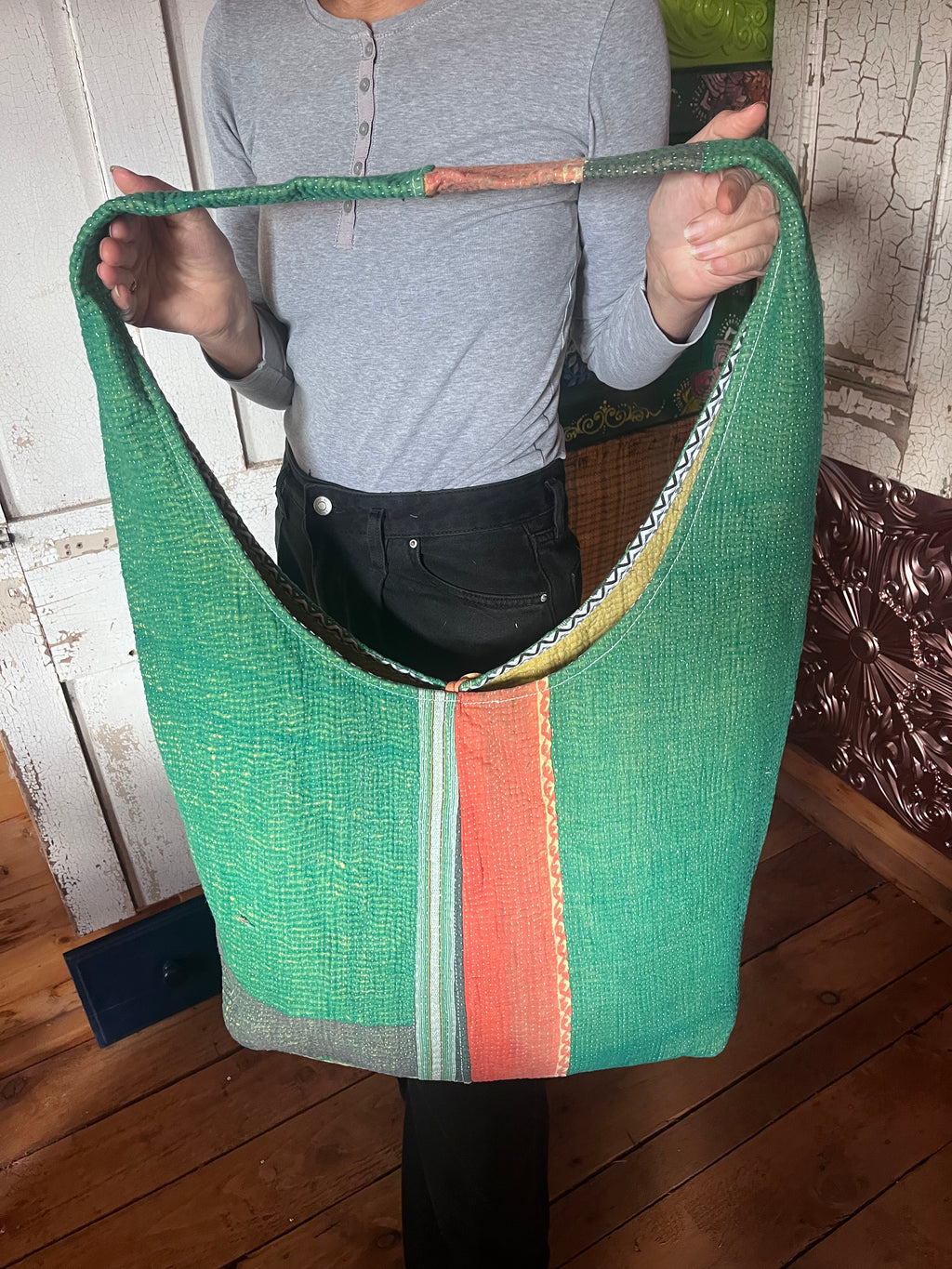 Kantha Crossbody Weekend Bag