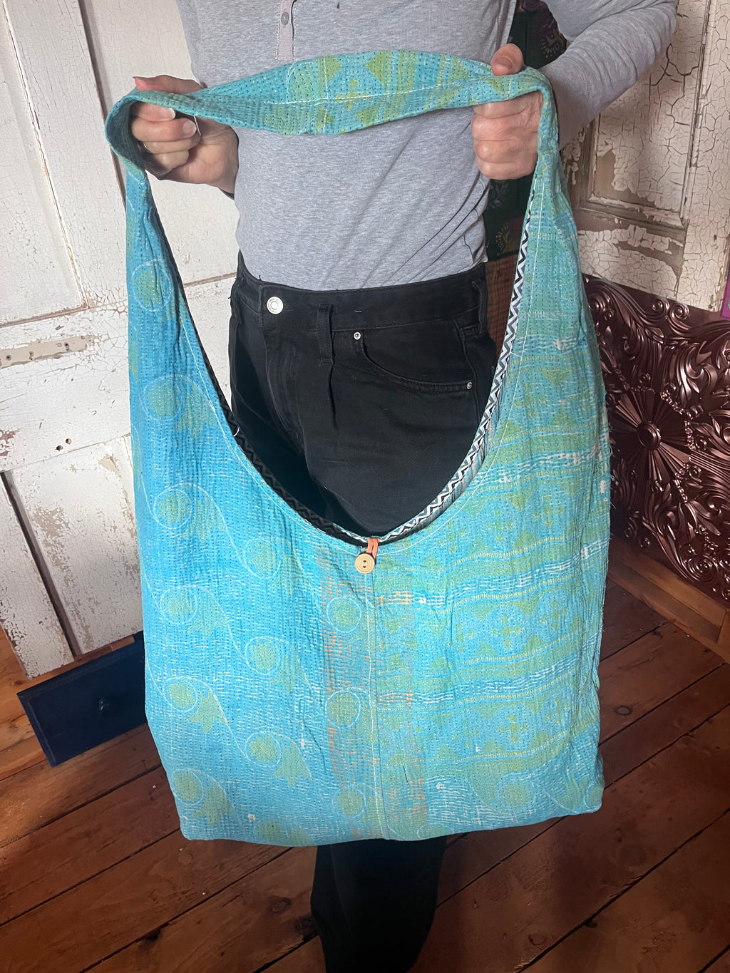 Kantha Crossbody Weekend Bag