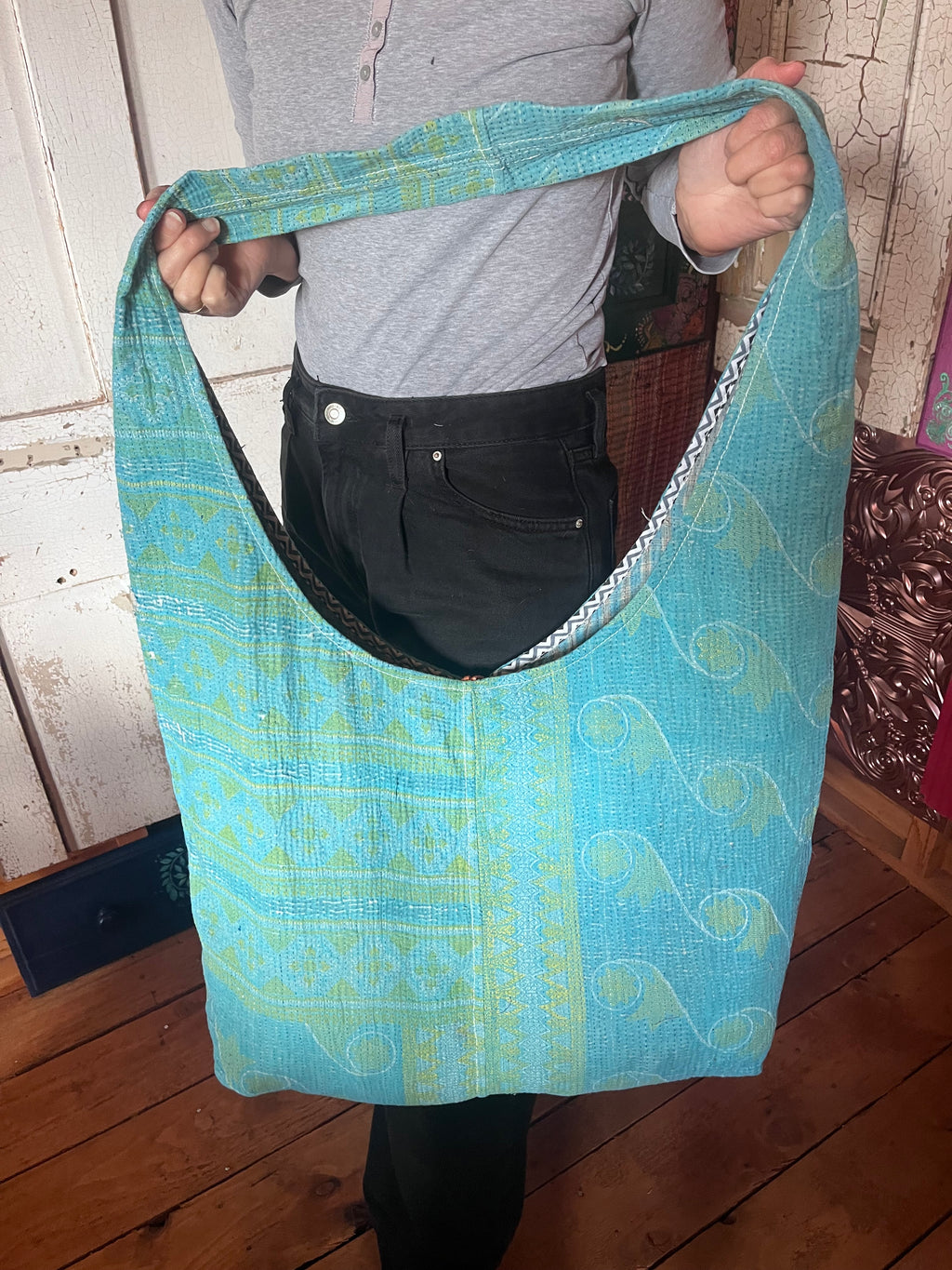 Kantha Crossbody Weekend Bag