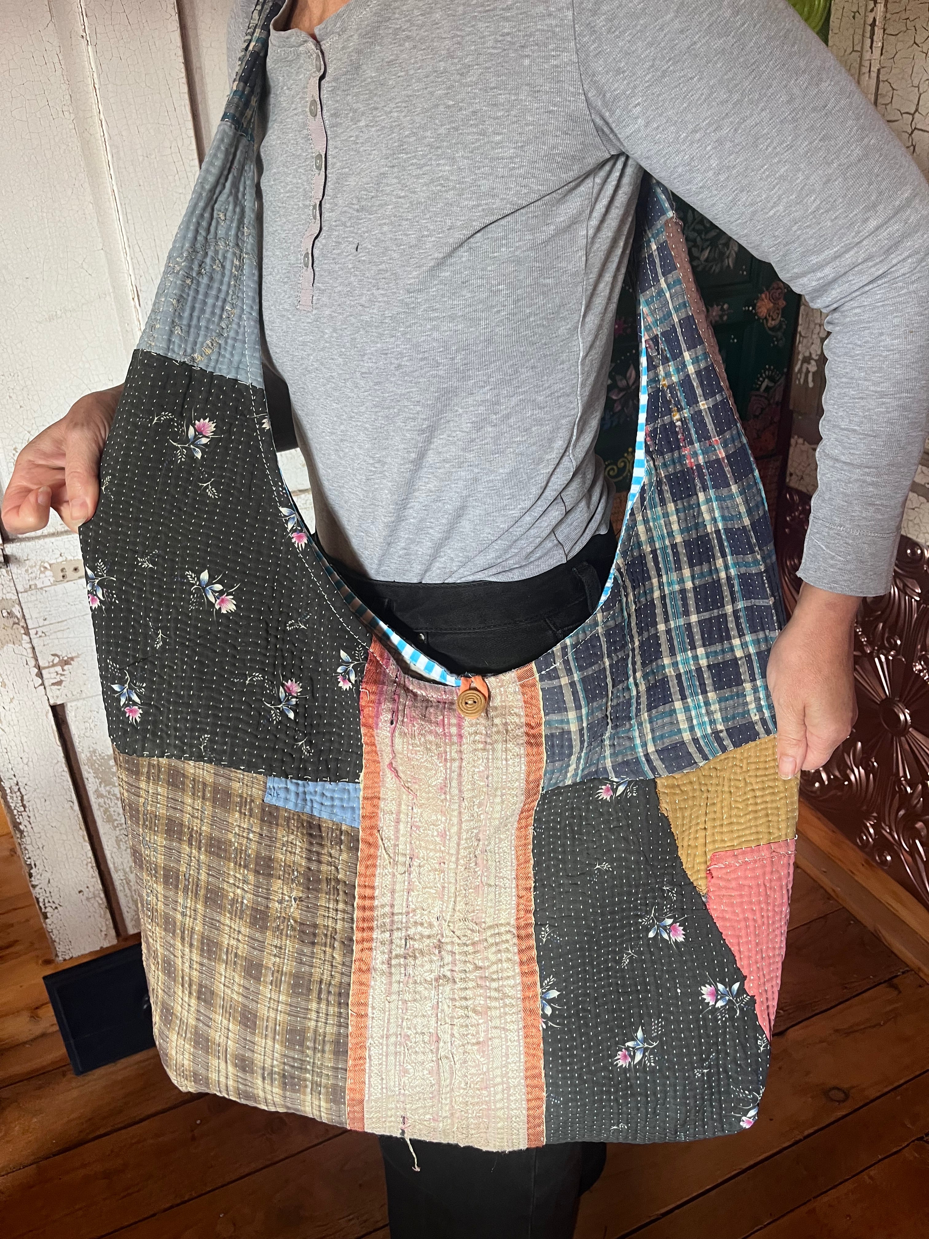 Kantha Crossbody Weekend Bag