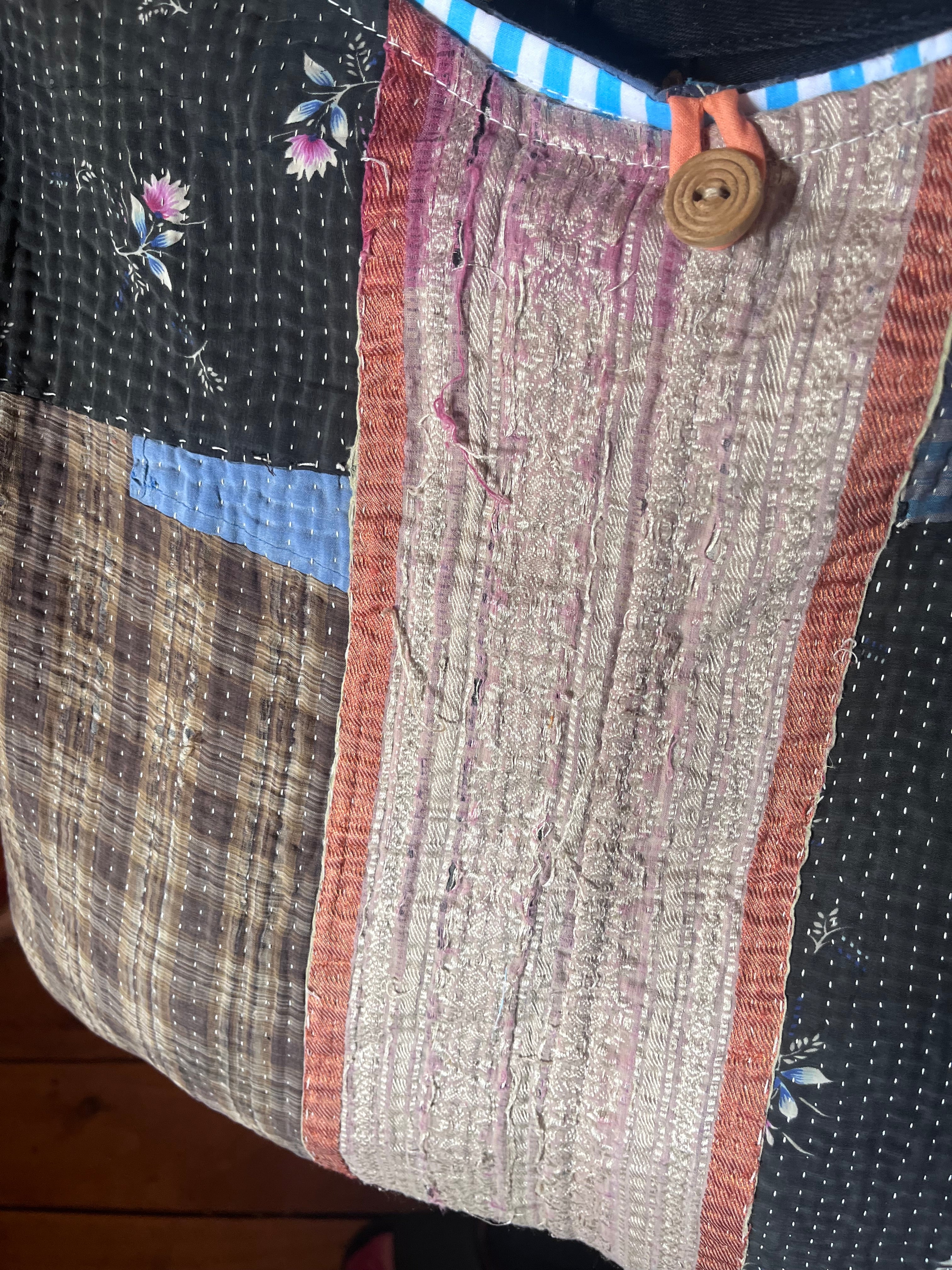 Kantha Crossbody Weekend Bag