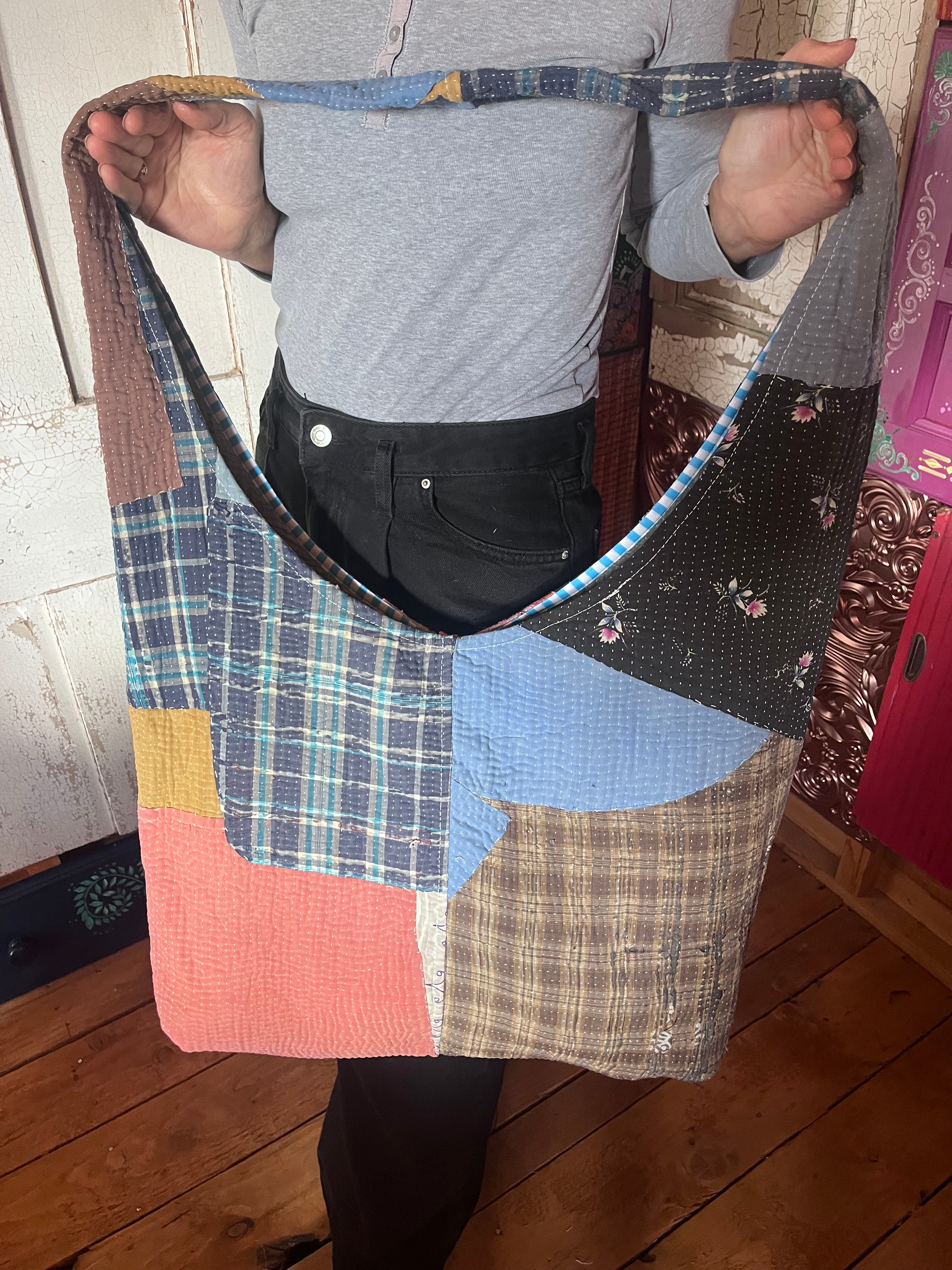 Kantha Crossbody Weekend Bag