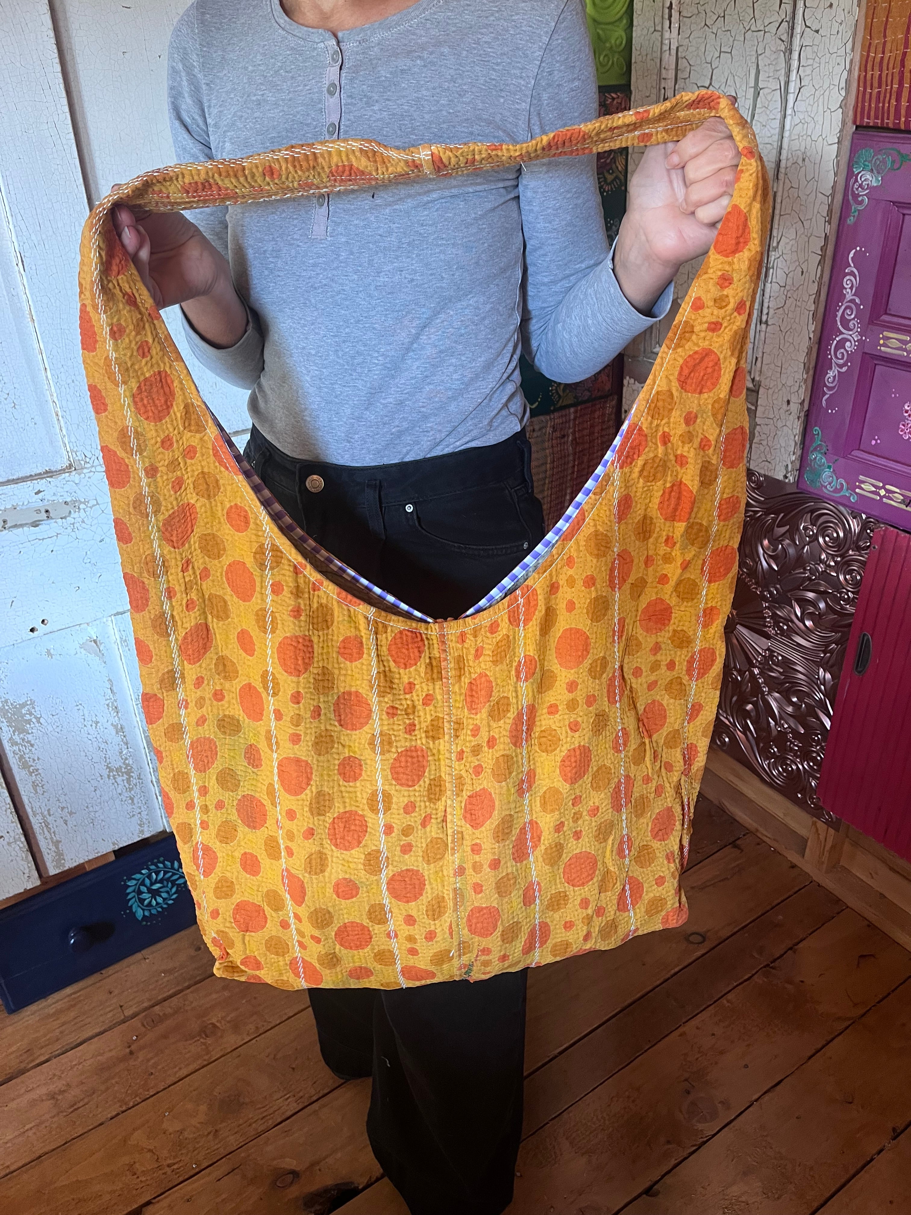 Kantha Crossbody Weekend Bag