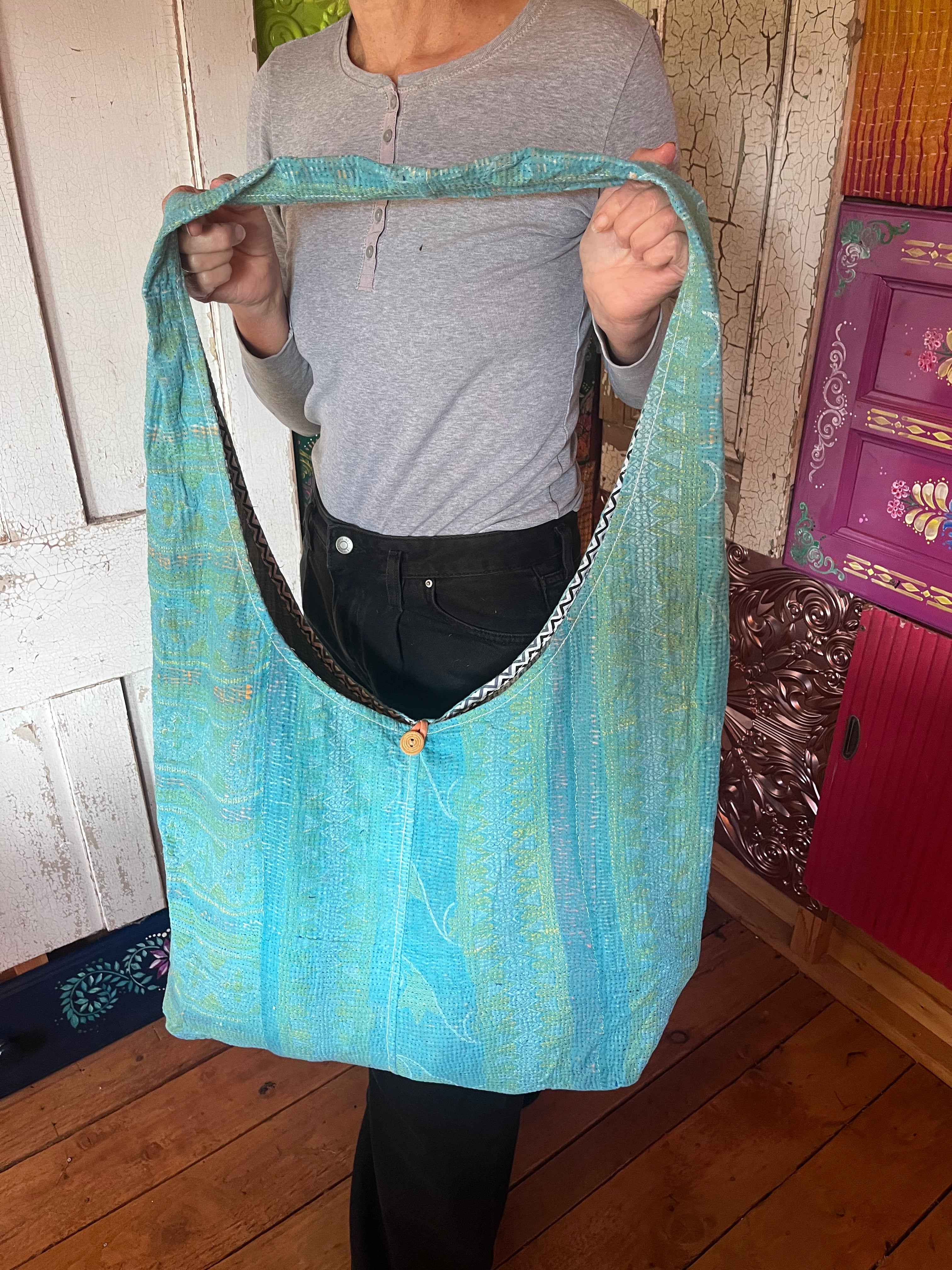 Kantha Crossbody Weekend Bag