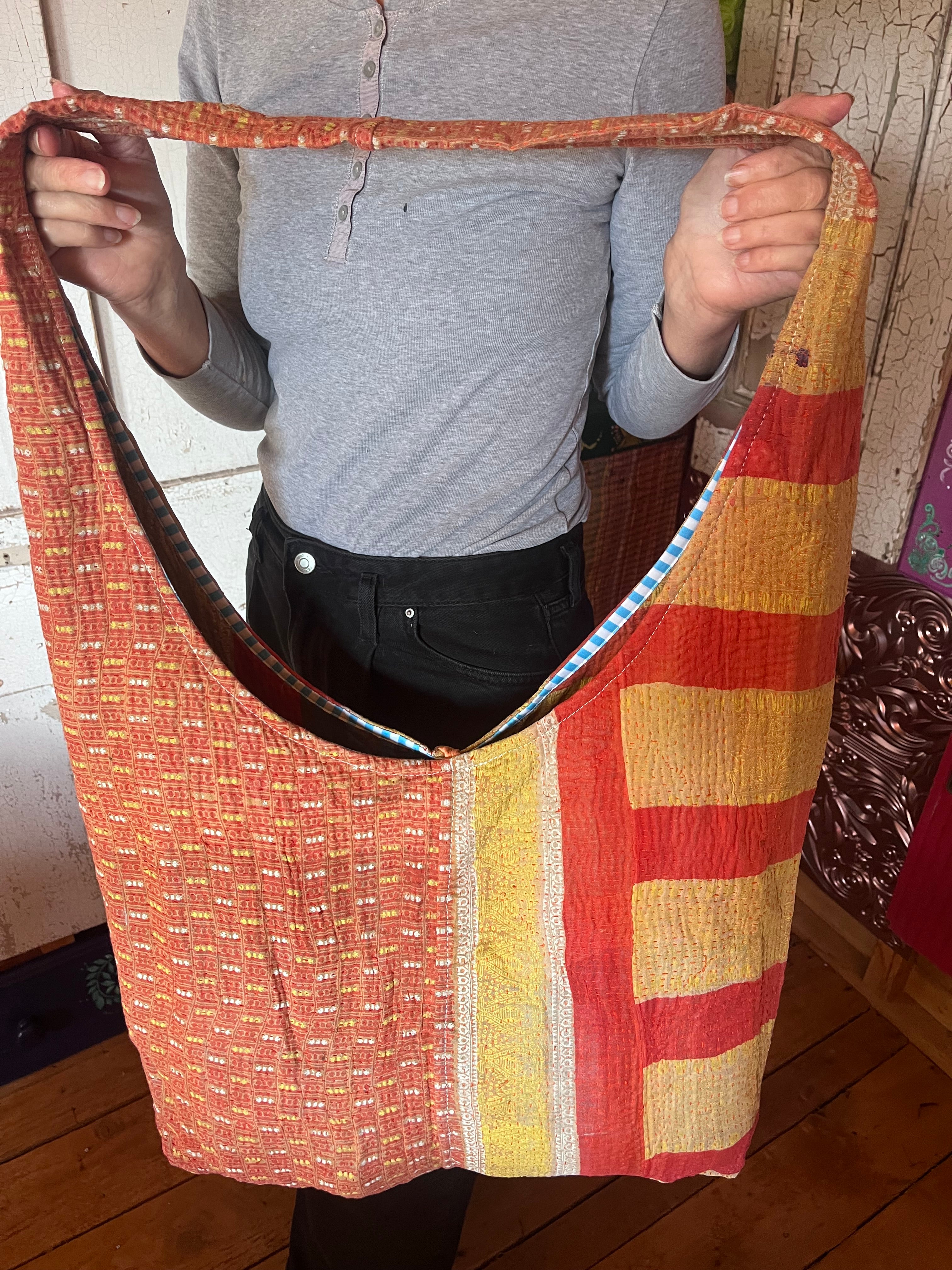 Kantha Crossbody Weekend Bag