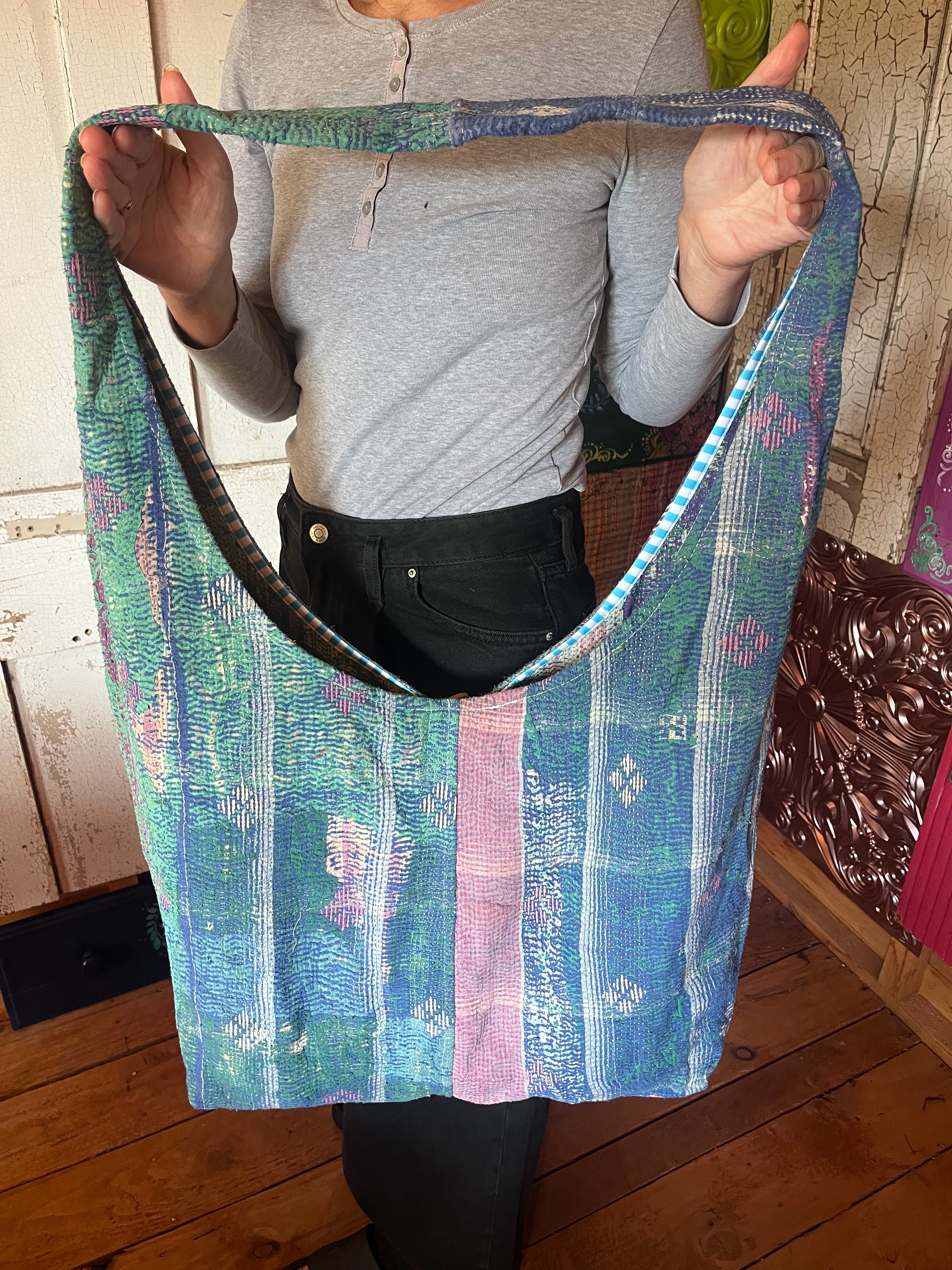 Kantha Crossbody Weekend Bag