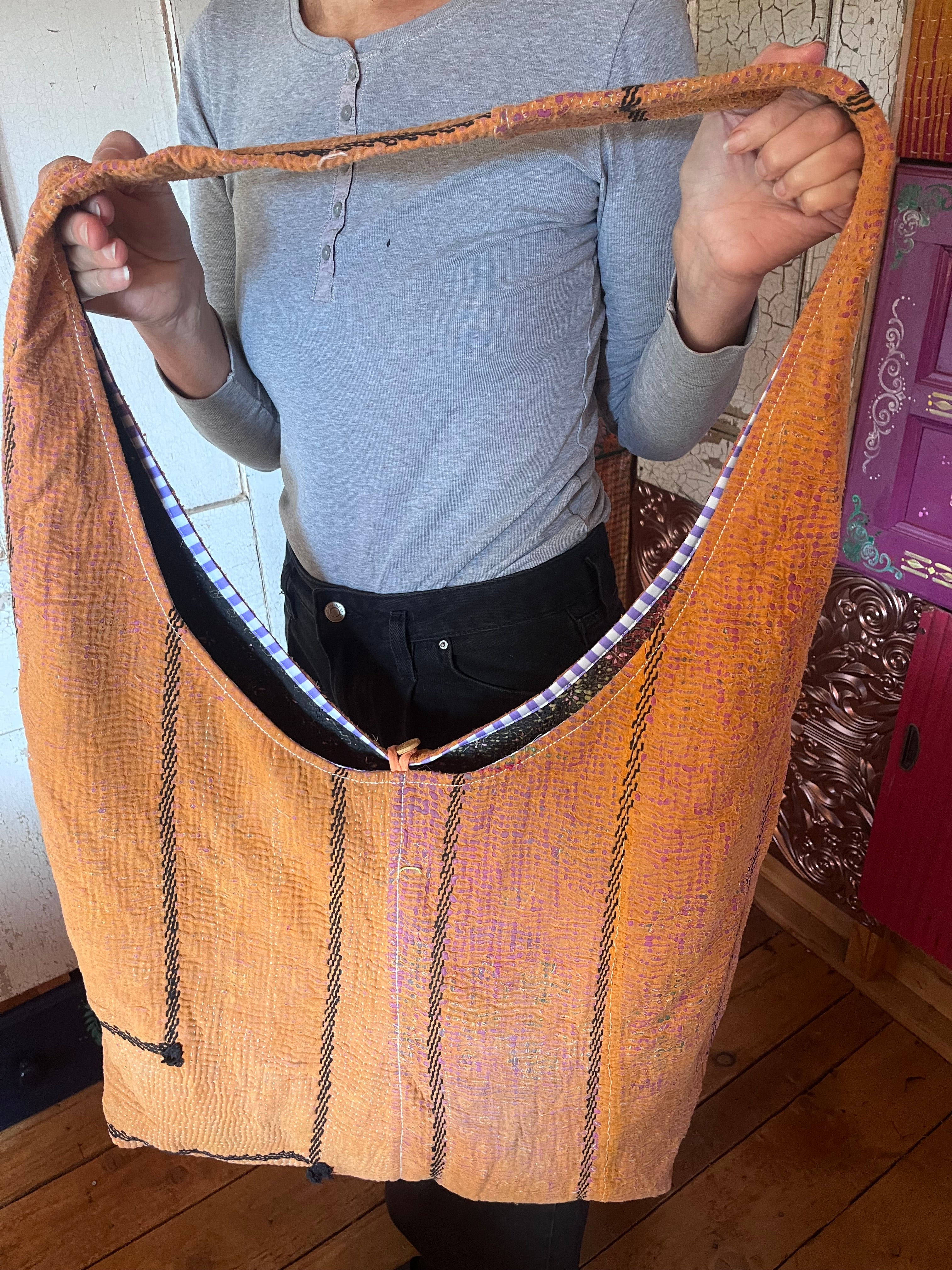 Kantha Crossbody Weekend Bag