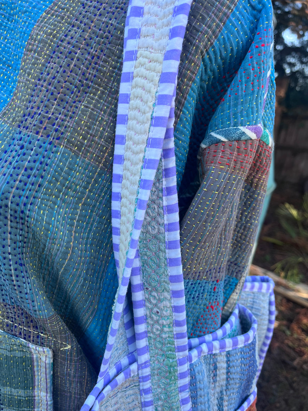 Kantha Trimmed Tote Bag