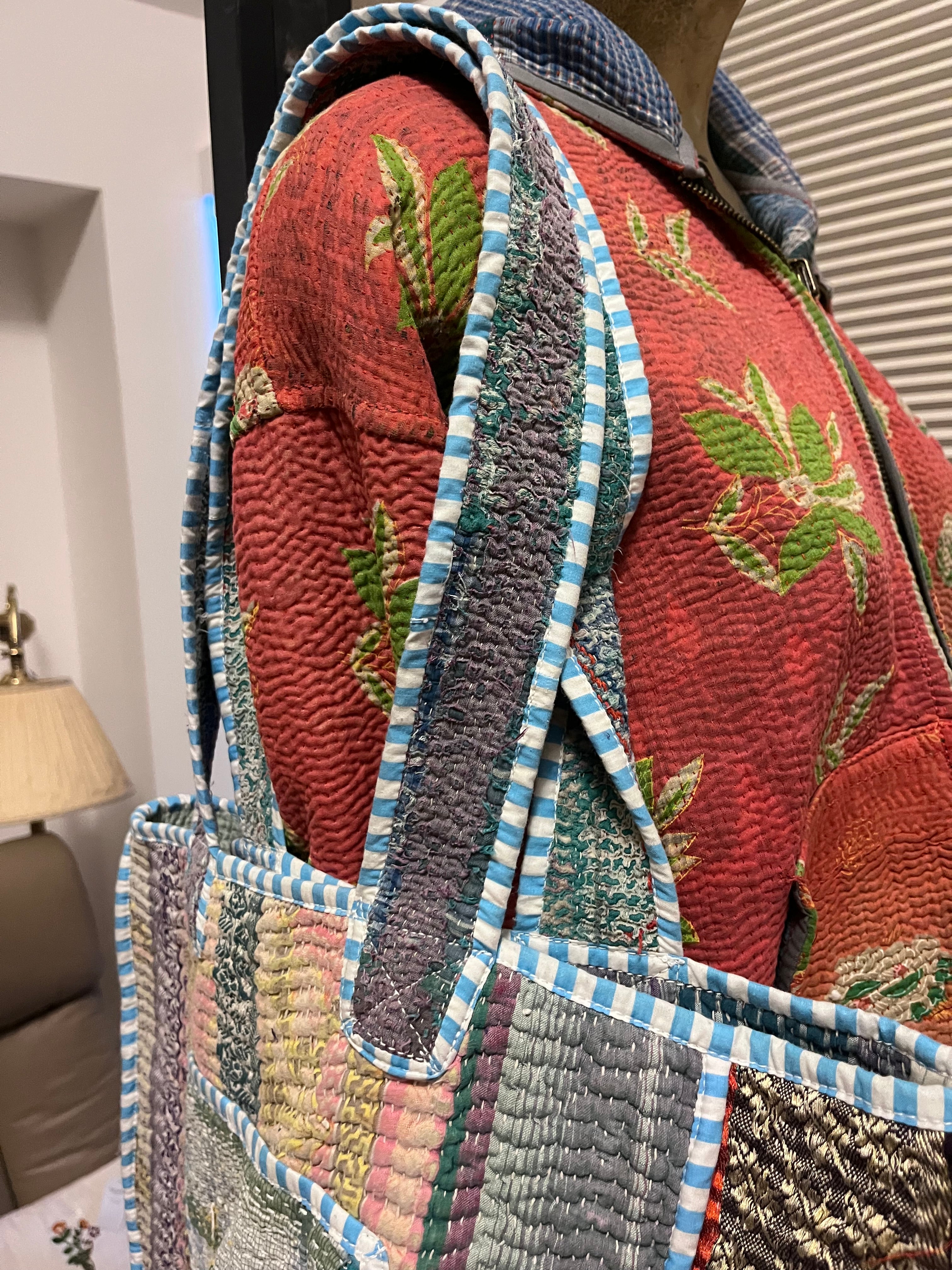 Kantha Trimmed Tote Bag