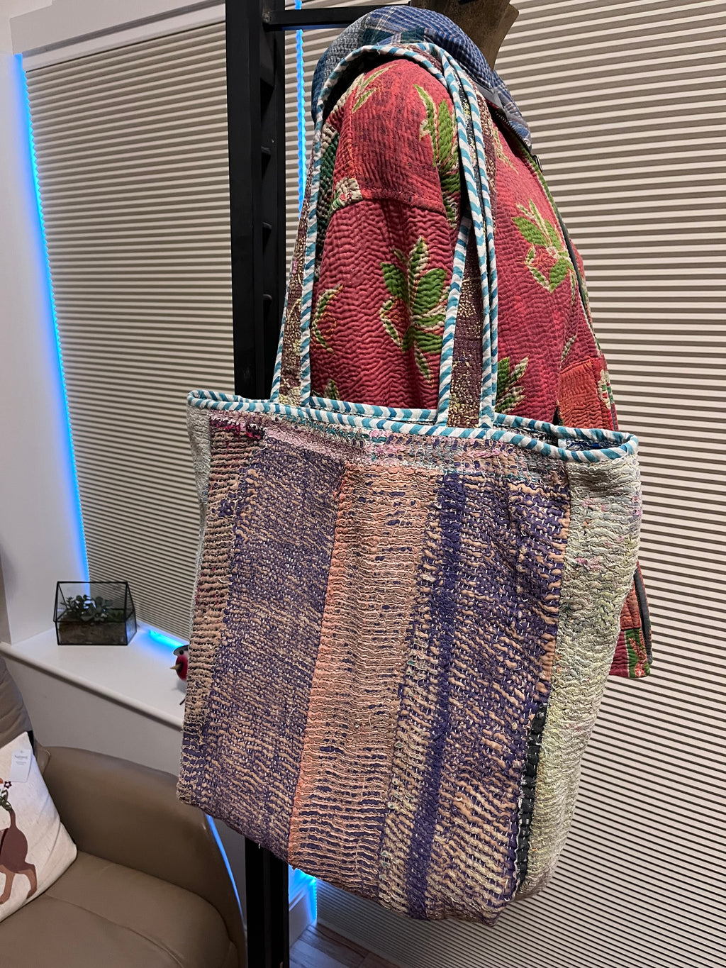Kantha Trimmed Tote Bag