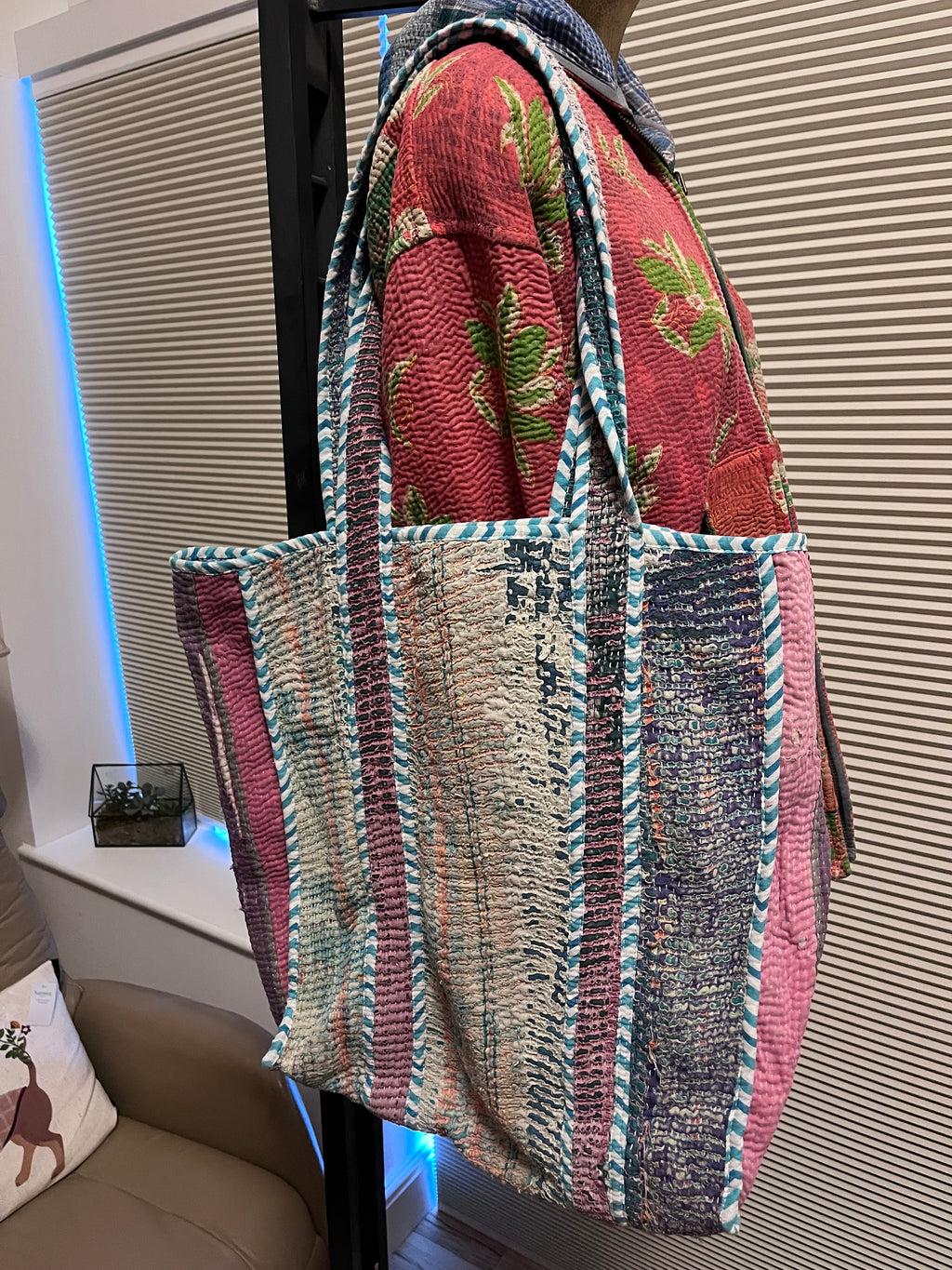 Kantha Trimmed Tote Bag