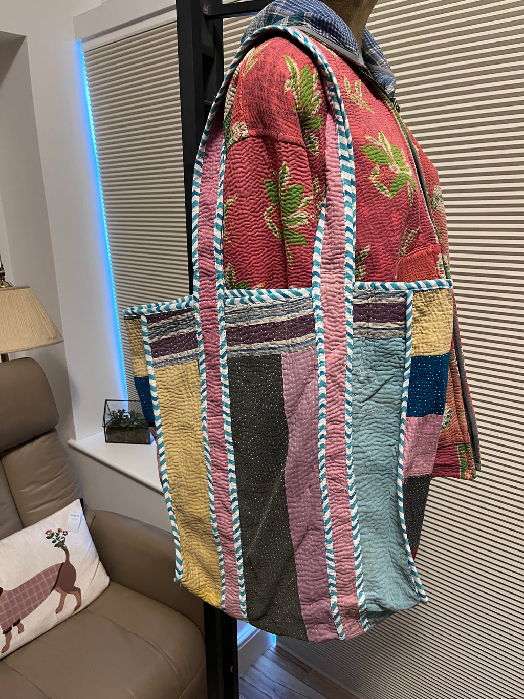 Kantha Trimmed Tote Bag