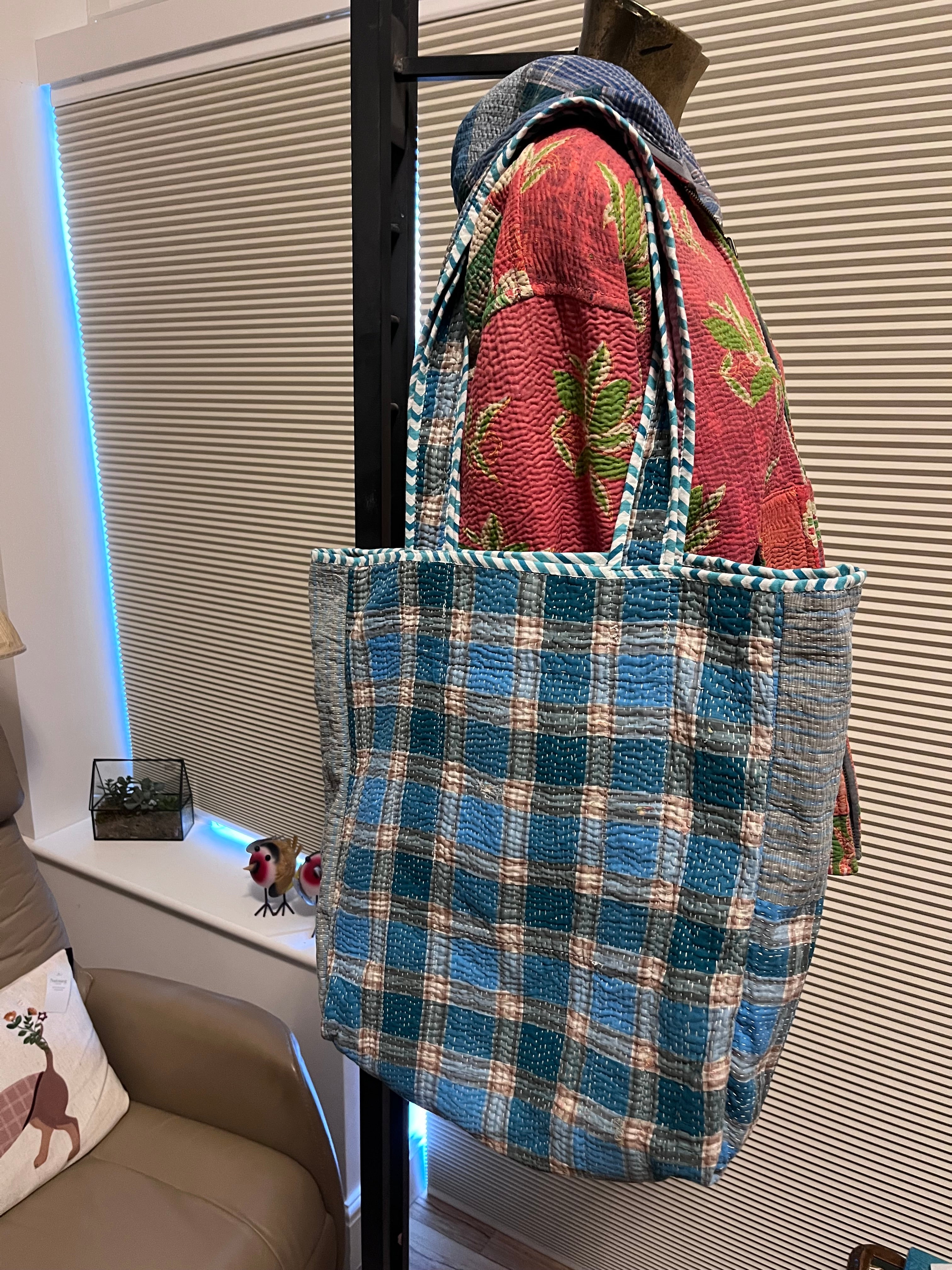 Kantha Trimmed Tote Bag